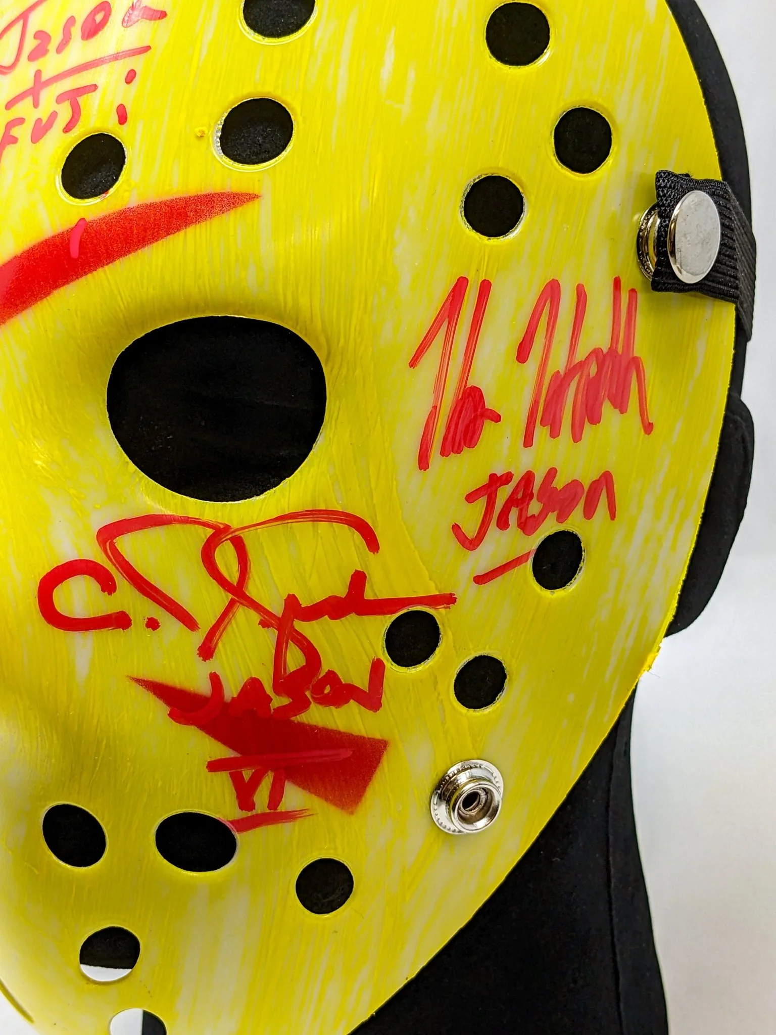 Friday the 13th JASON Hockey Mask Signed x4 Mears, Hodder, Graham, Kirzinger JSA Certified Autograph - Image 29