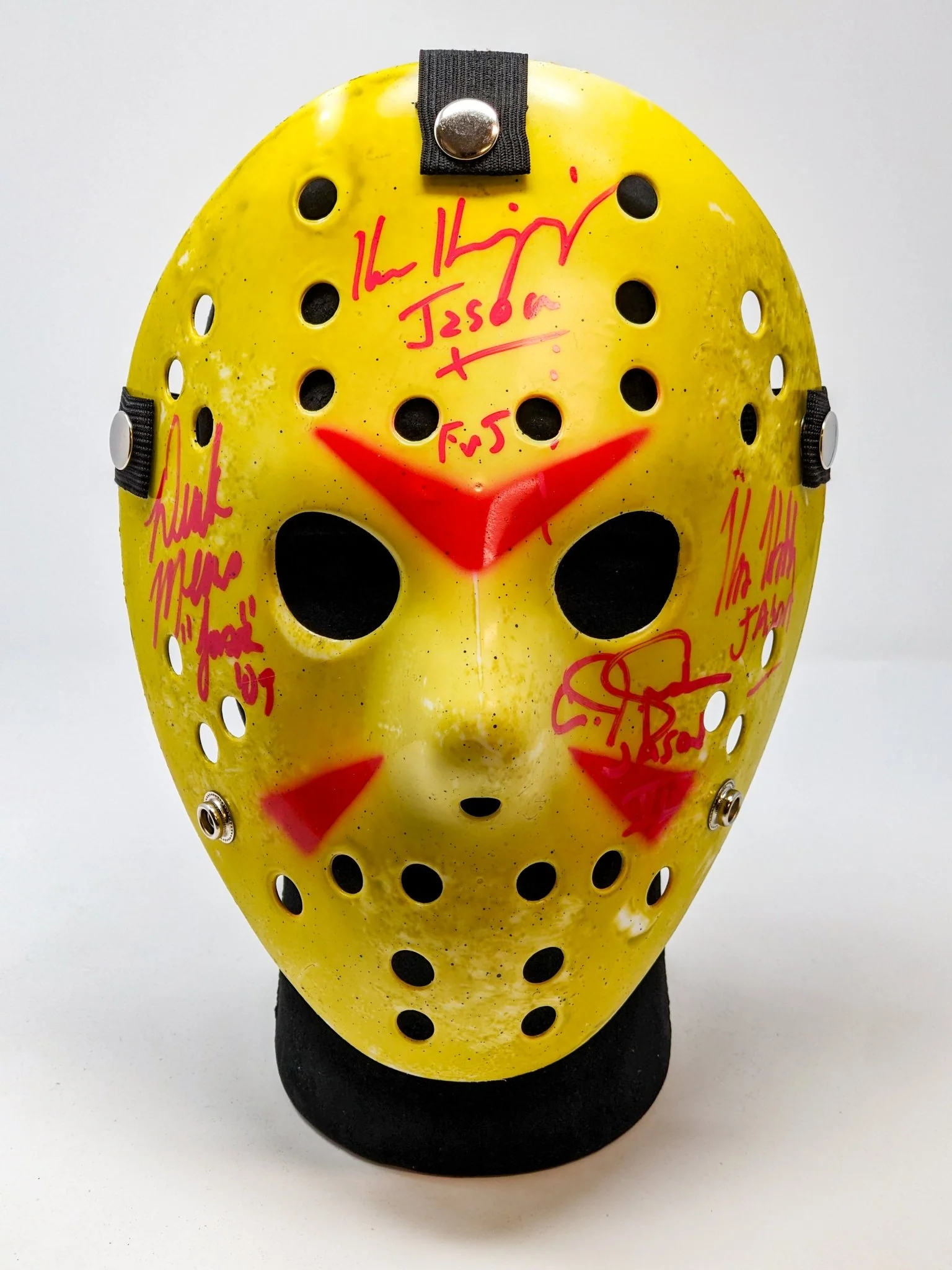 Friday the 13th JASON Hockey Mask Signed x4 Mears, Hodder, Graham, Kirzinger JSA Certified Autograph - Image 6