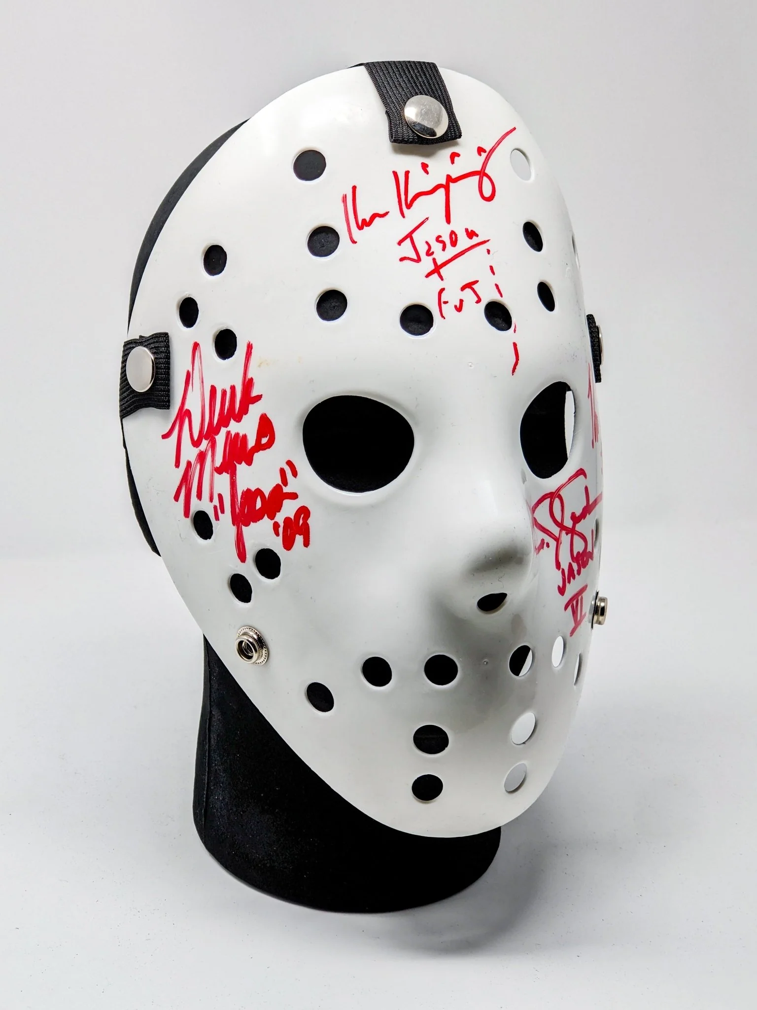 Friday the 13th JASON Hockey Mask Signed x4 Mears, Hodder, Graham, Kirzinger JSA Certified Autograph - Image 11