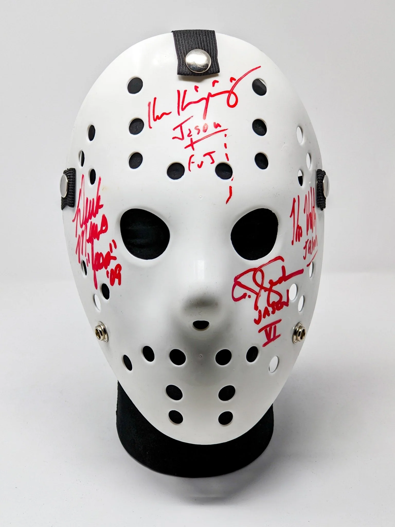 Friday the 13th JASON Hockey Mask Signed x4 Mears, Hodder, Graham, Kirzinger JSA Certified Autograph - Image 12