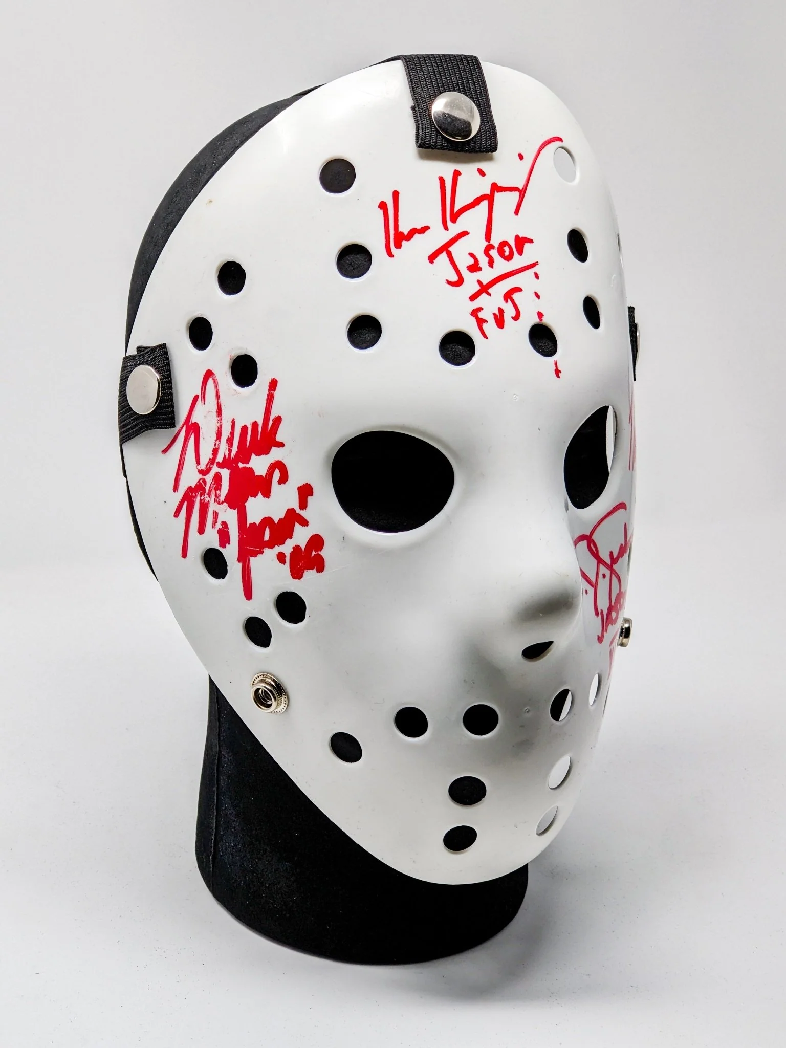 Friday the 13th JASON Hockey Mask Signed x4 Mears, Hodder, Graham, Kirzinger JSA Certified Autograph - Image 16