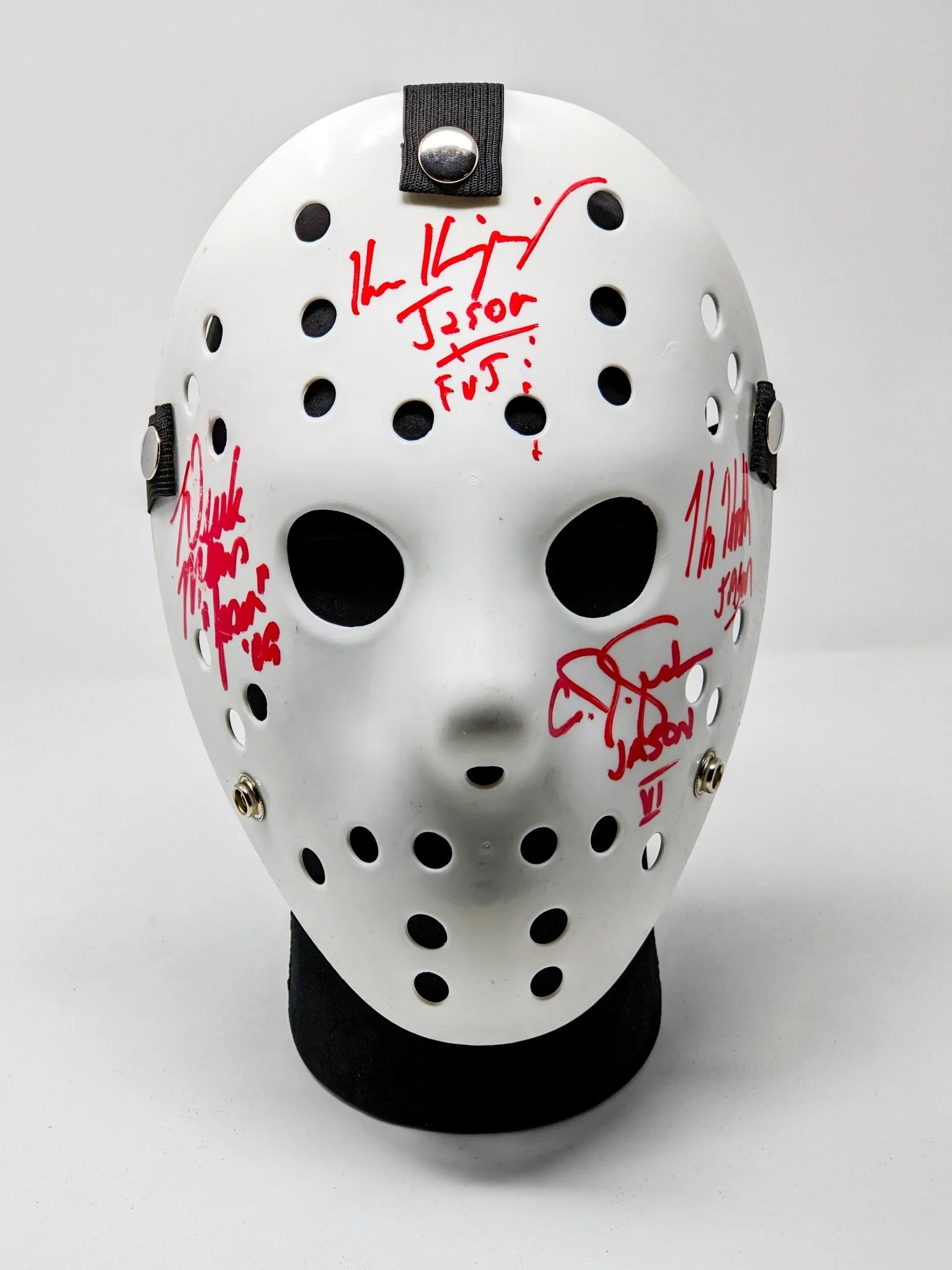 Friday the 13th JASON Hockey Mask Signed x4 Mears, Hodder, Graham, Kirzinger JSA Certified Autograph - Image 17