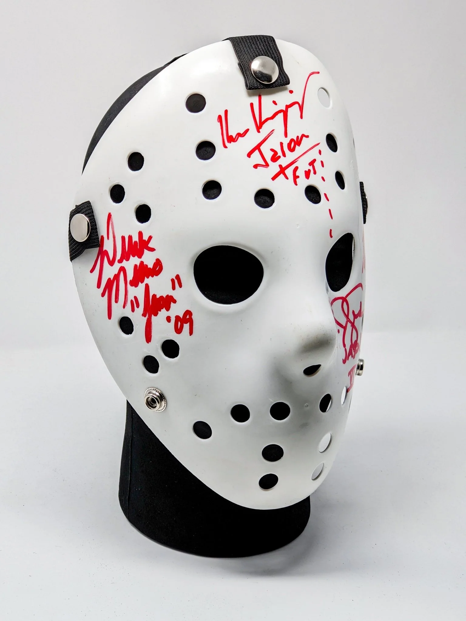 Friday the 13th JASON Hockey Mask Signed x4 Mears, Hodder, Graham, Kirzinger JSA Certified Autograph - Image 21