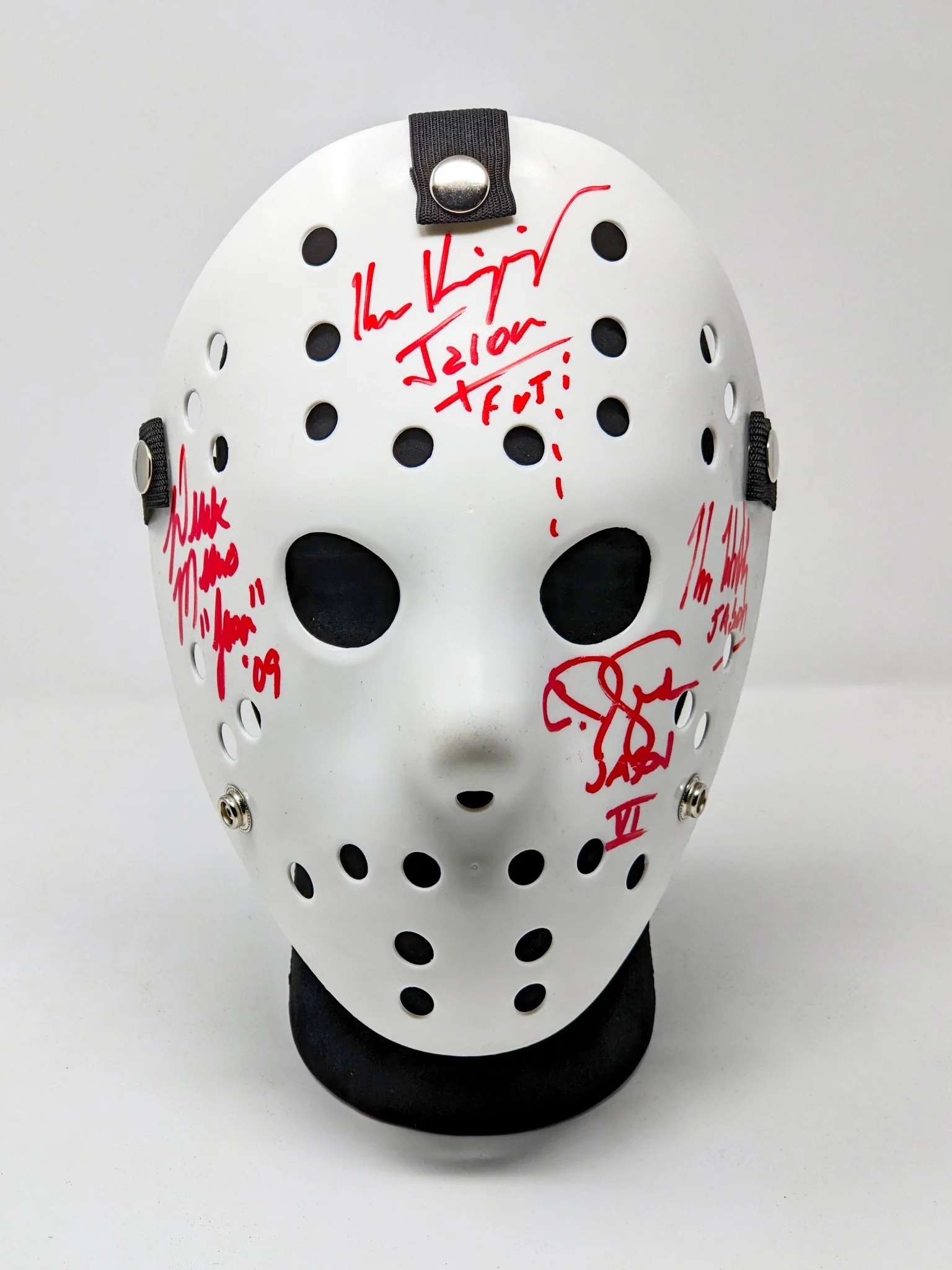 Friday the 13th JASON Hockey Mask Signed x4 Mears, Hodder, Graham, Kirzinger JSA Certified Autograph - Image 22