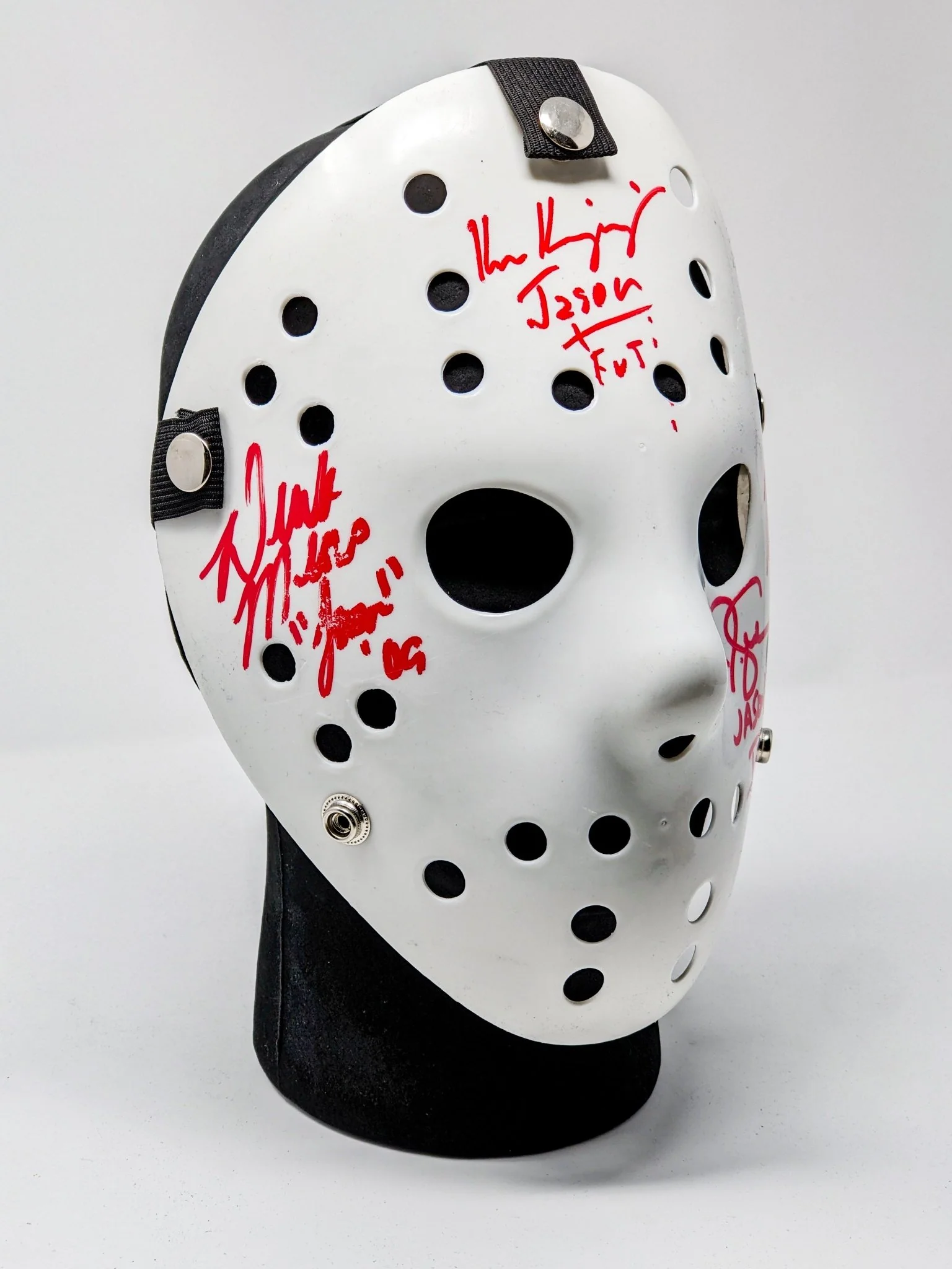 Friday the 13th JASON Hockey Mask Signed x4 Mears, Hodder, Graham, Kirzinger JSA Certified Autograph - Image 26