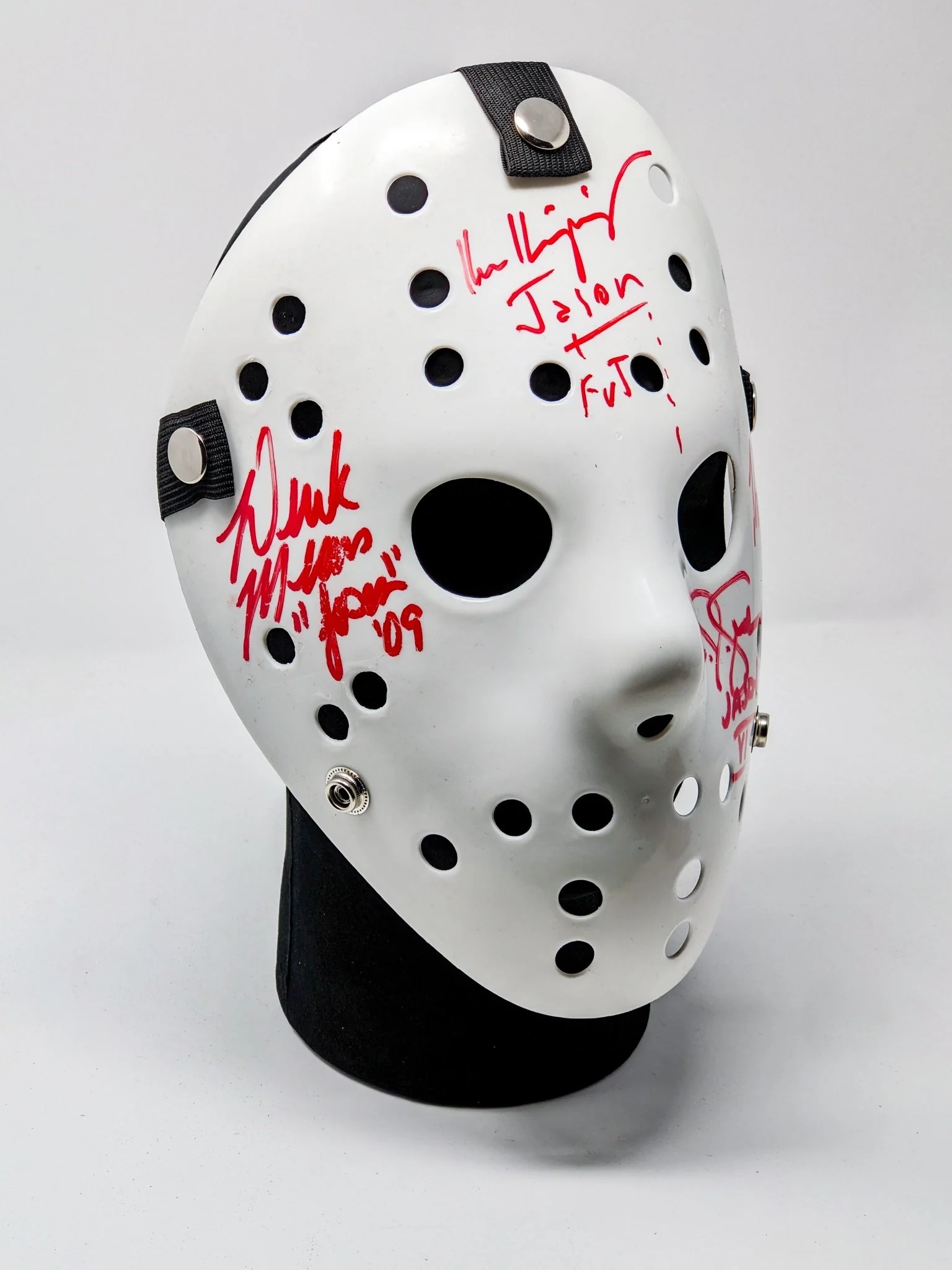 Friday the 13th JASON Hockey Mask Signed x4 Mears, Hodder, Graham, Kirzinger JSA Certified Autograph - Image 7