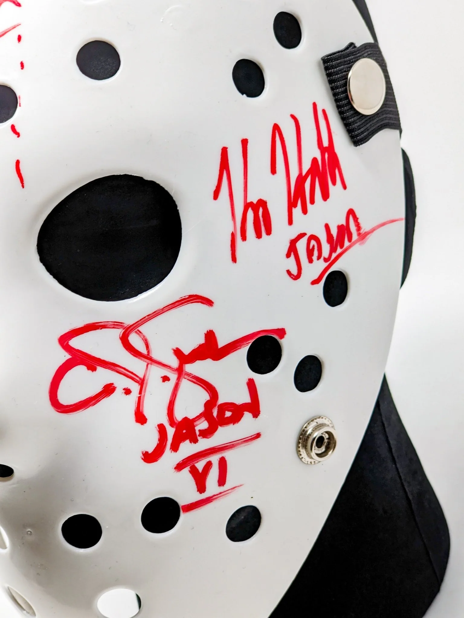 Friday the 13th JASON Hockey Mask Signed x4 Mears, Hodder, Graham, Kirzinger JSA Certified Autograph - Image 9