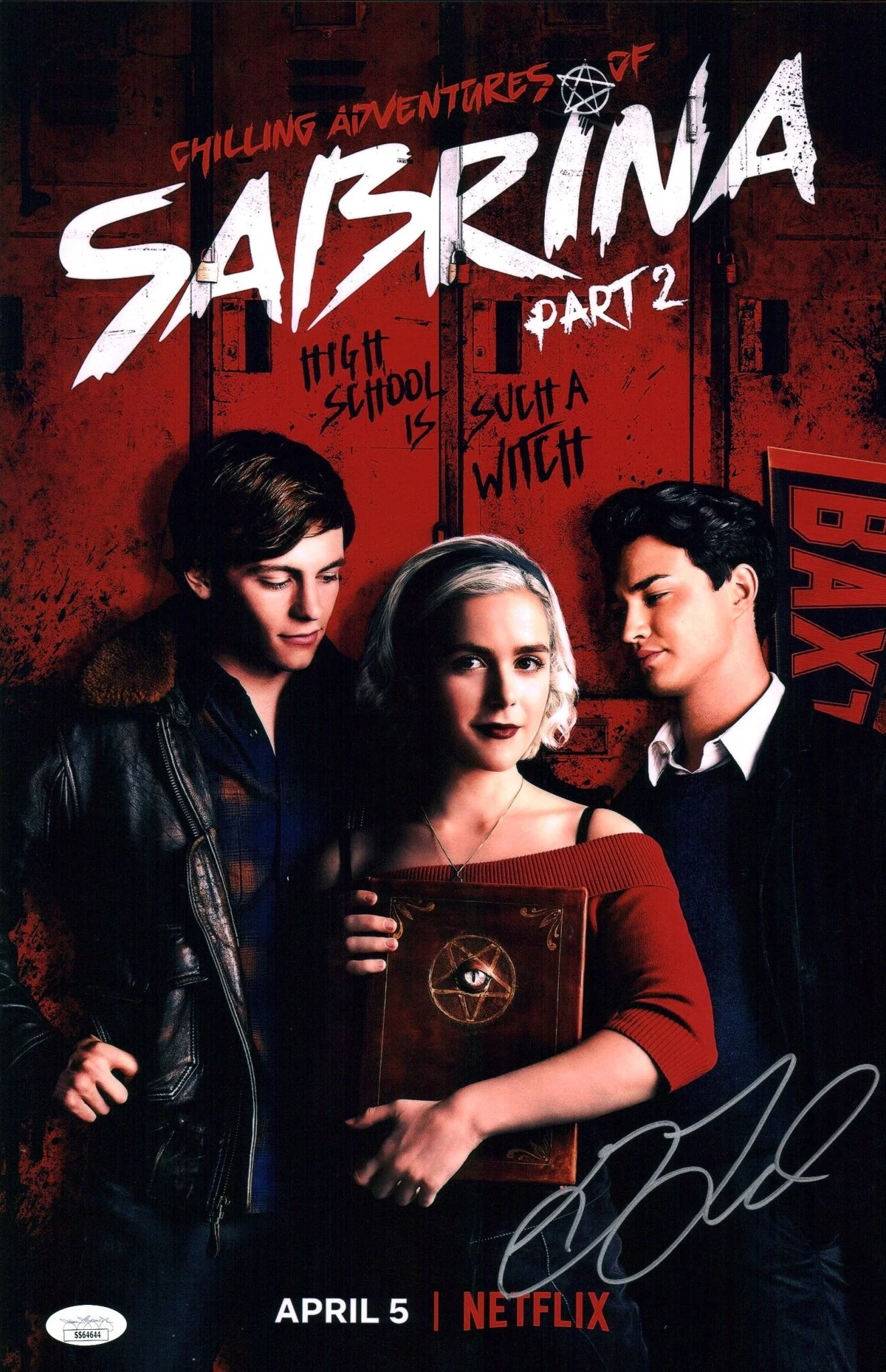 Gavin Leatherwood Chilling Adventures of Sabrina 11x17 Signed Mini Poster JSA Certified Autograph - Image 2