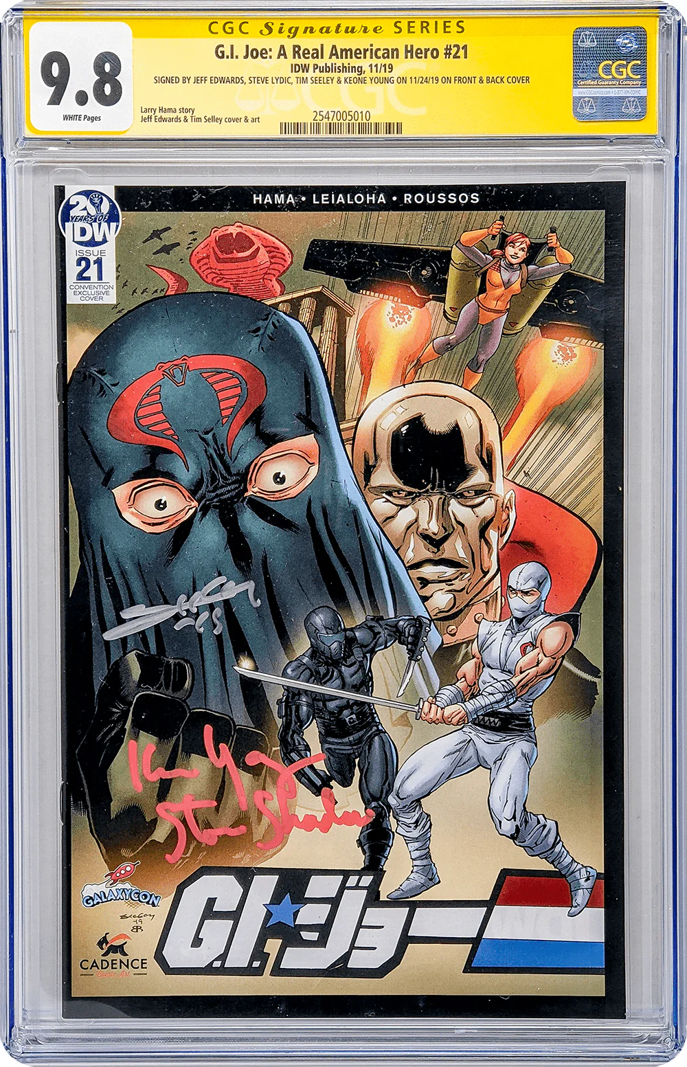GI Joe: A Real American Hero #21 GalaxyCon Exclusive IDW CGC Signature Series 9.8 x4 Signed Edwards, Lydic, Seeley, Young - Image 2