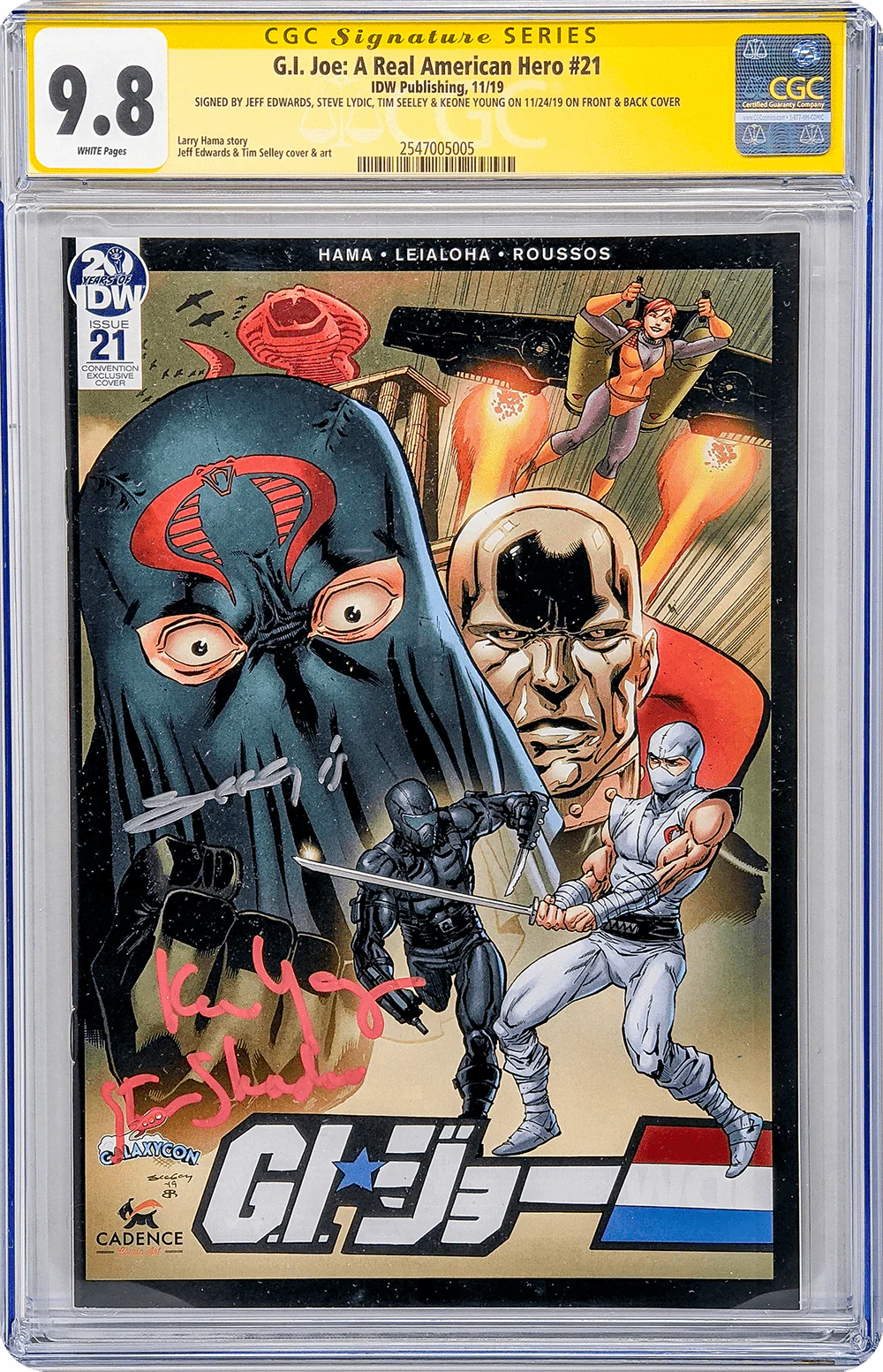 GI Joe: A Real American Hero #21 GalaxyCon Exclusive IDW CGC Signature Series 9.8 x4 Signed Edwards, Lydic, Seeley, Young - Image 4
