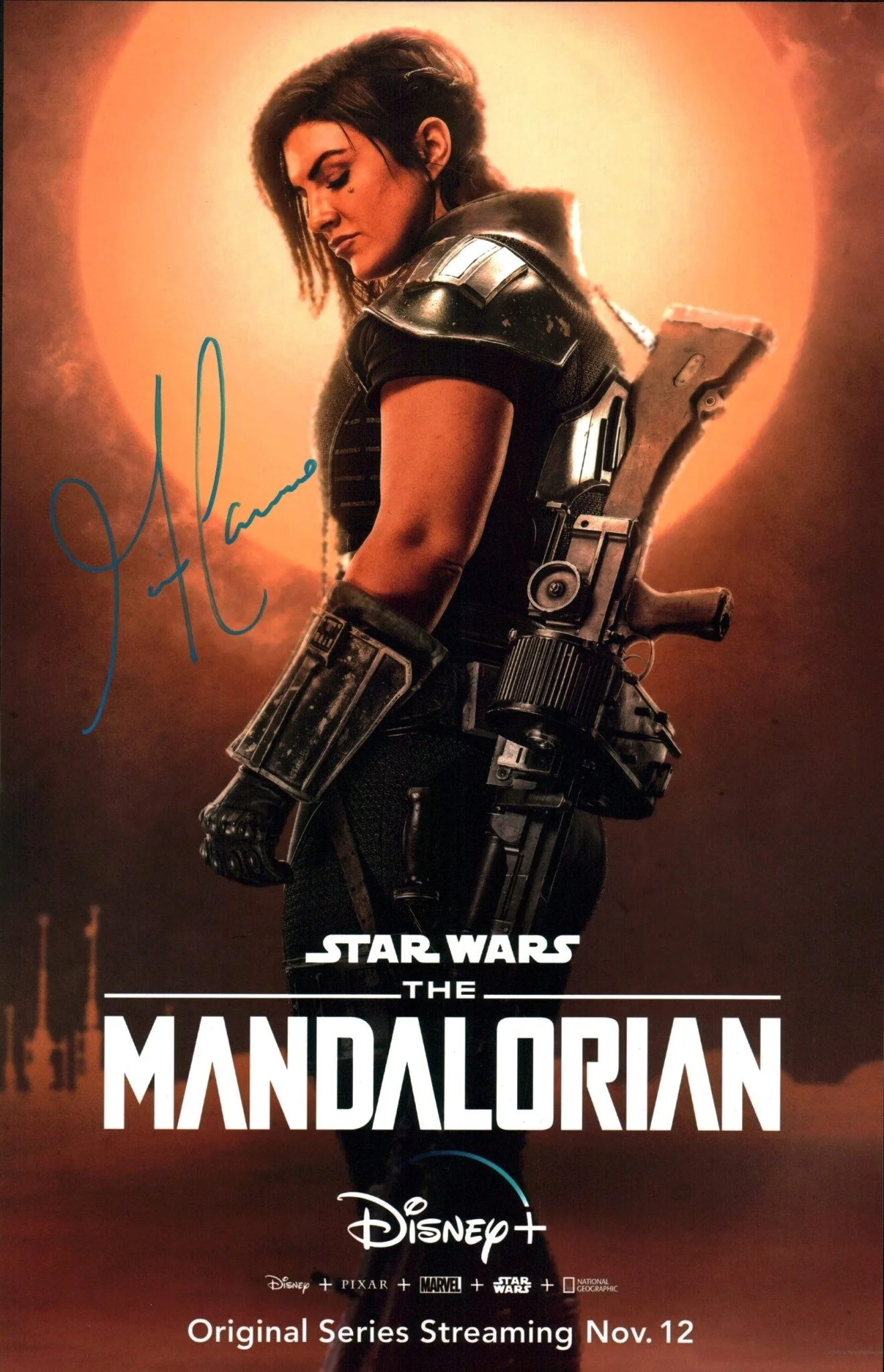 Gina Carano Star Wars The Mandalorian 11x17 Signed Photo JSA Certified Autograph - Image 2