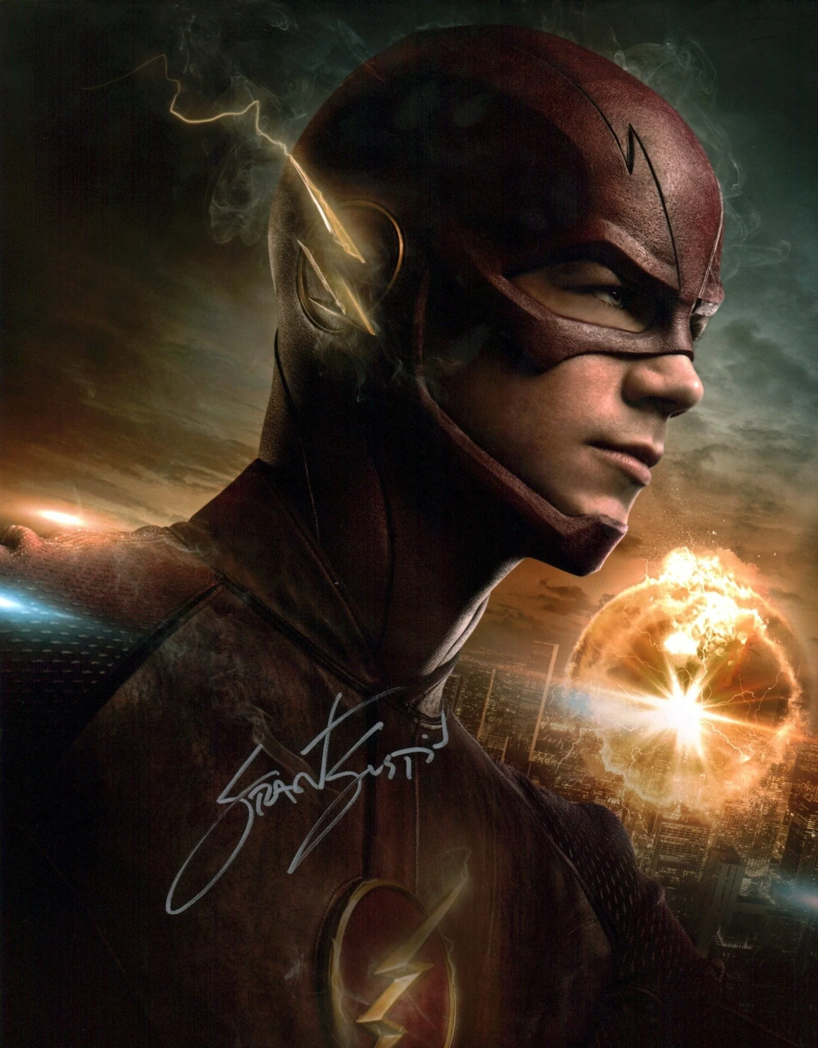 Grant Gustin The Flash 11x14 Signed Photo Poster JSA Certified Autograph - Image 2
