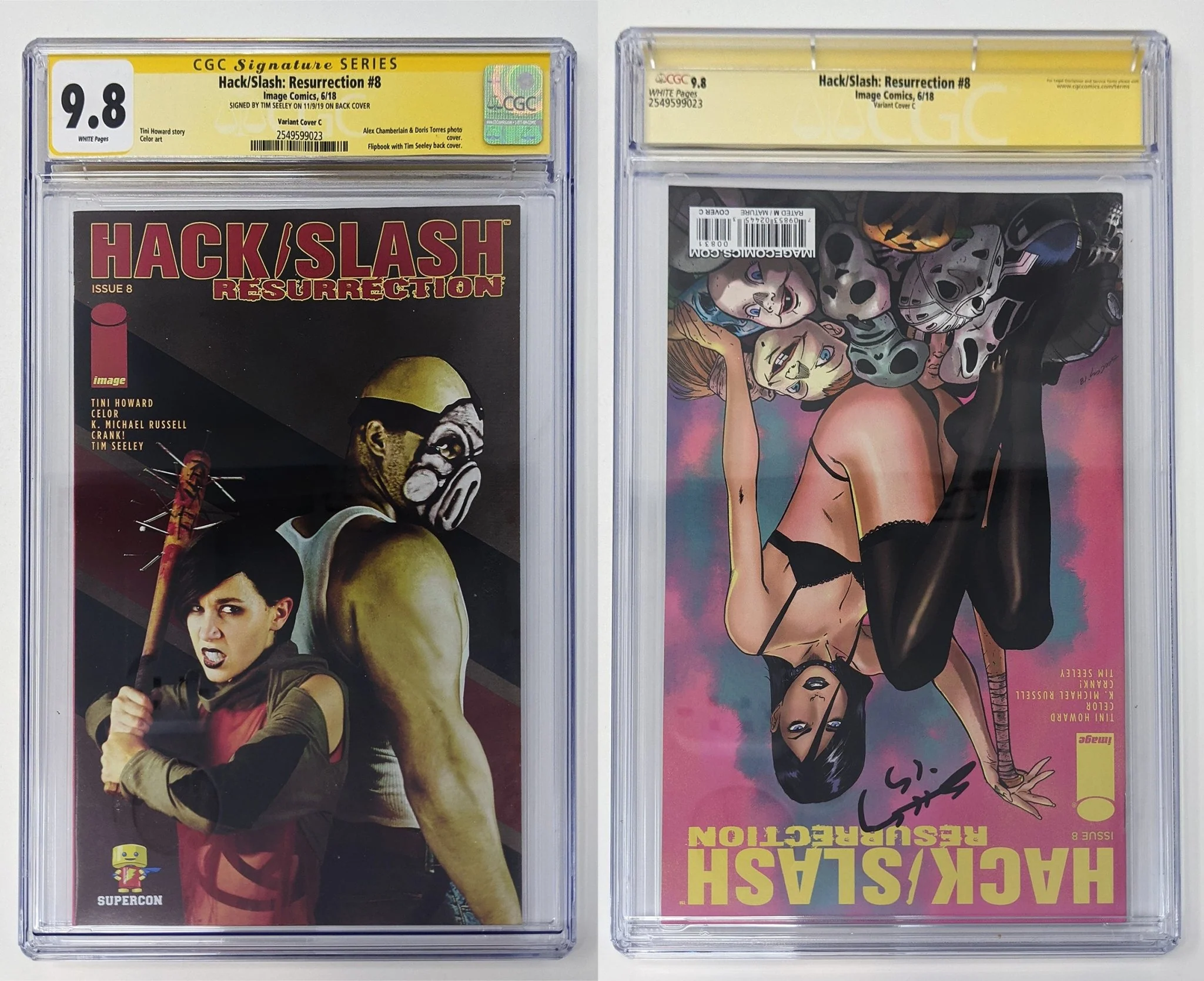 Hack/Slash Resurrection #8 SuperCon / GalaxyCon Exclusive Variant Comic Book CGC 9.8 Signature Series: Tim Seeley - Image 4