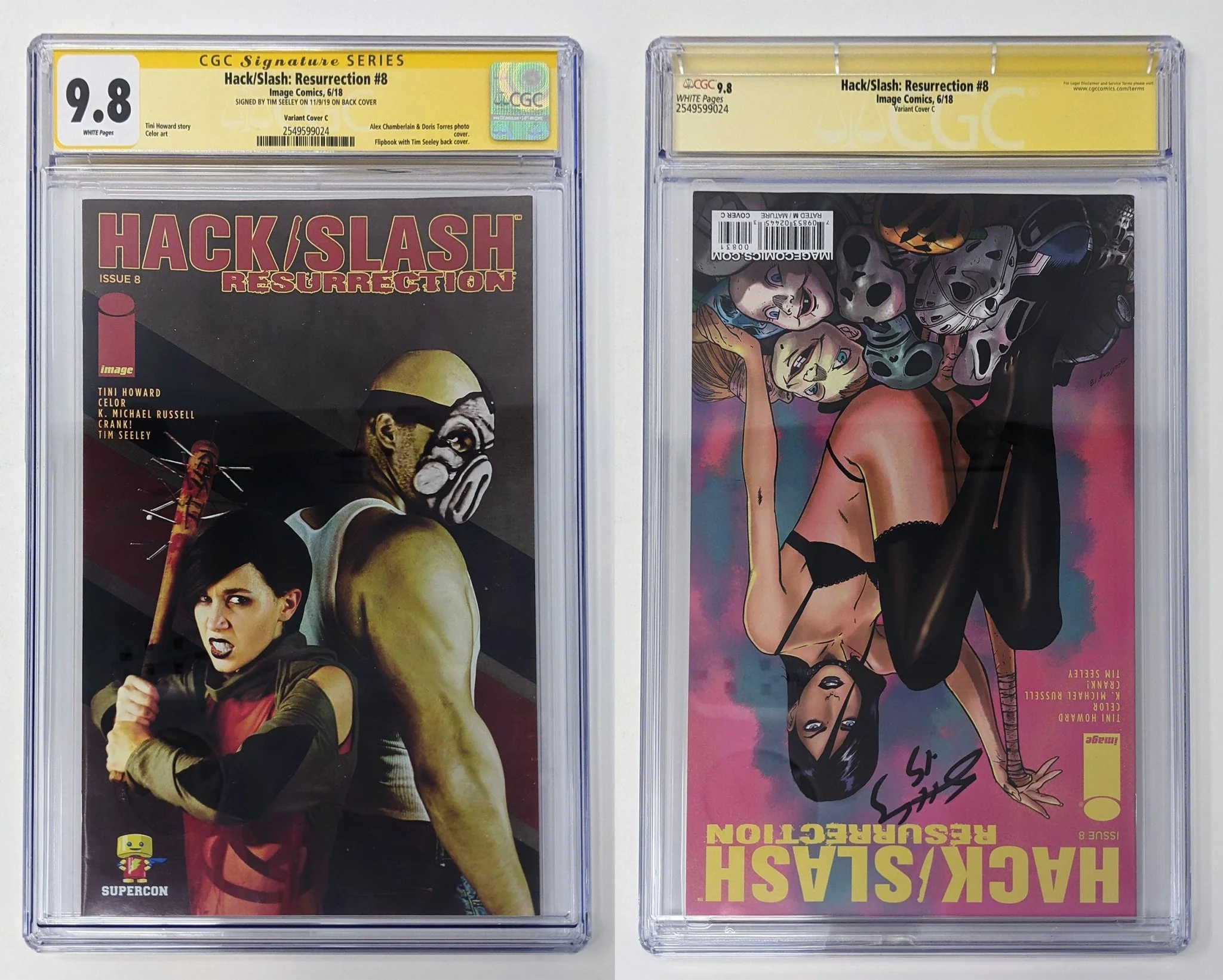Hack/Slash Resurrection #8 SuperCon / GalaxyCon Exclusive Variant Comic Book CGC 9.8 Signature Series: Tim Seeley - Image 5