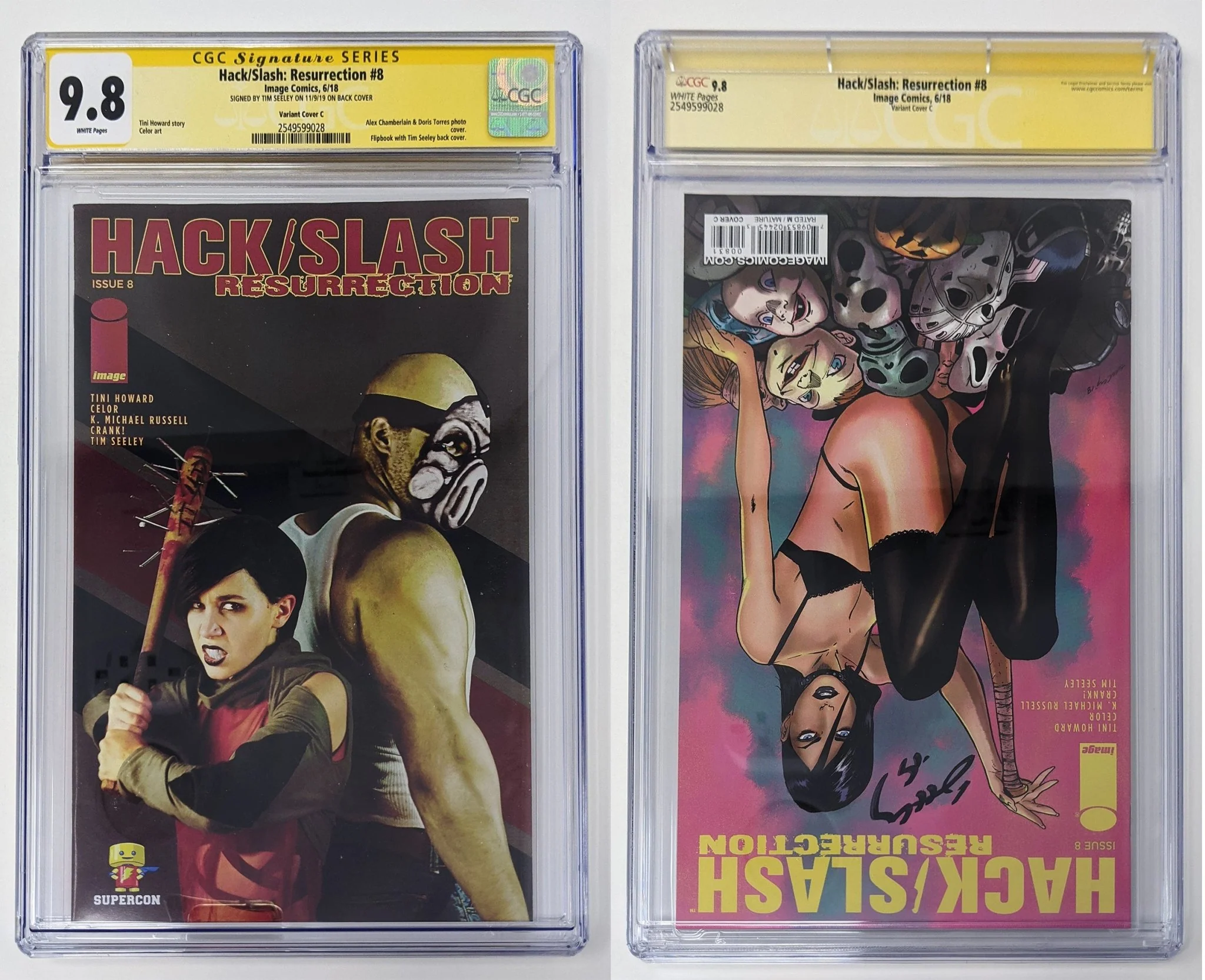 Hack/Slash Resurrection #8 SuperCon / GalaxyCon Exclusive Variant Comic Book CGC 9.8 Signature Series: Tim Seeley - Image 6