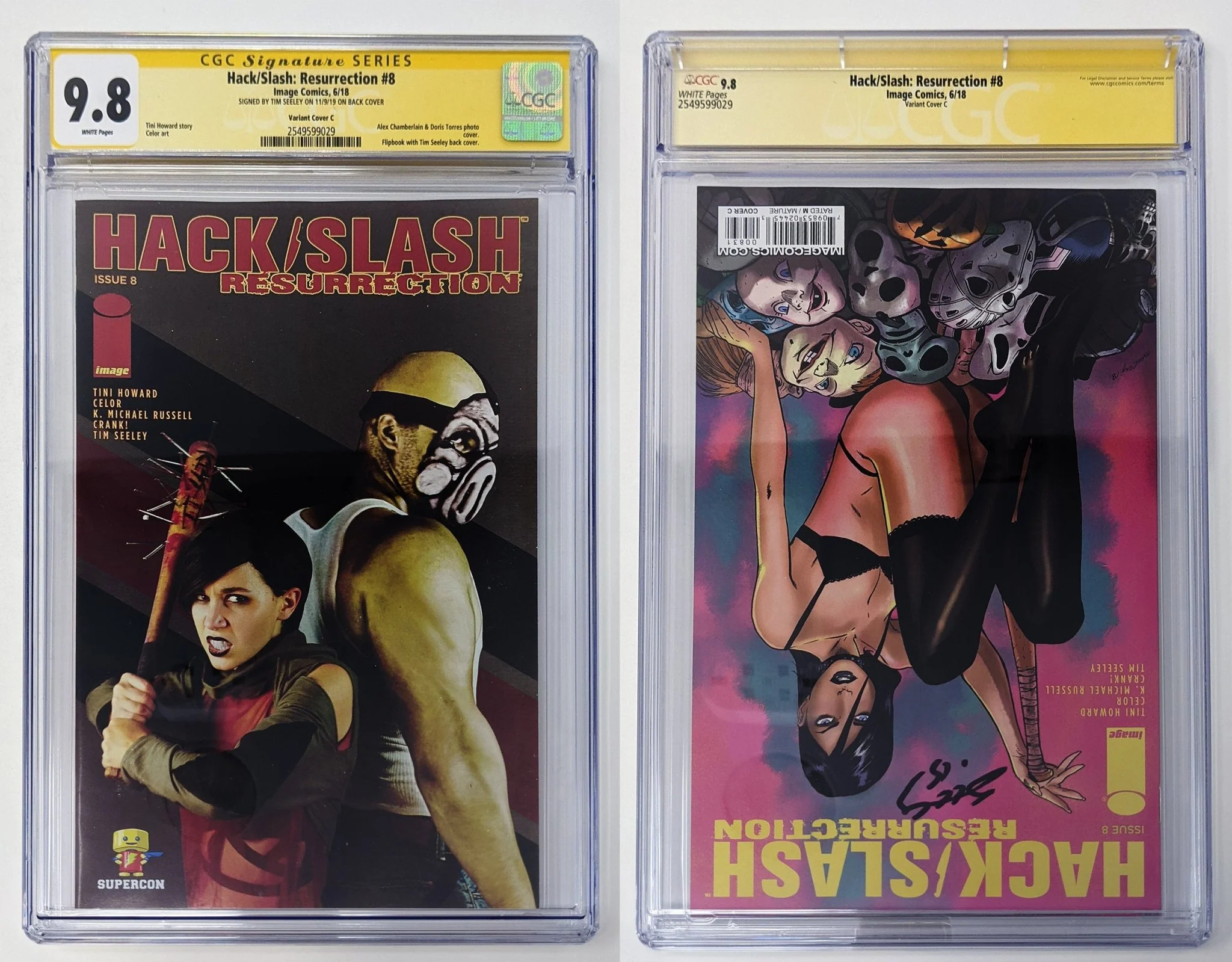 Hack/Slash Resurrection #8 SuperCon / GalaxyCon Exclusive Variant Comic Book CGC 9.8 Signature Series: Tim Seeley - Image 7