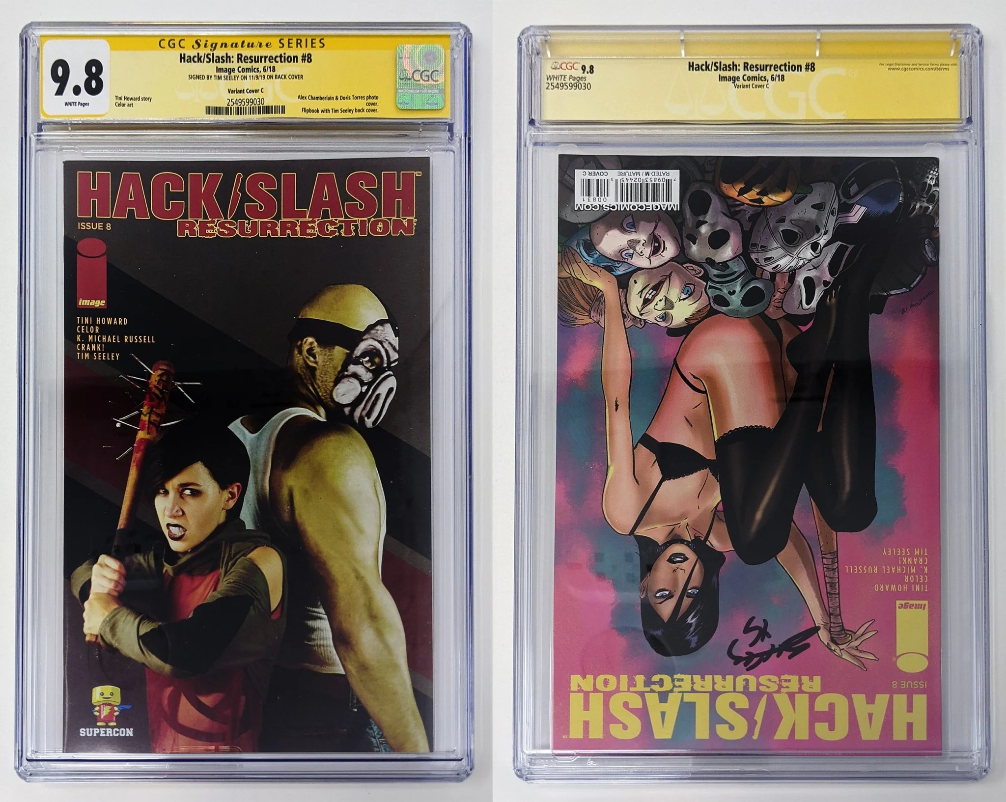 Hack/Slash Resurrection #8 SuperCon / GalaxyCon Exclusive Variant Comic Book CGC 9.8 Signature Series: Tim Seeley - Image 8