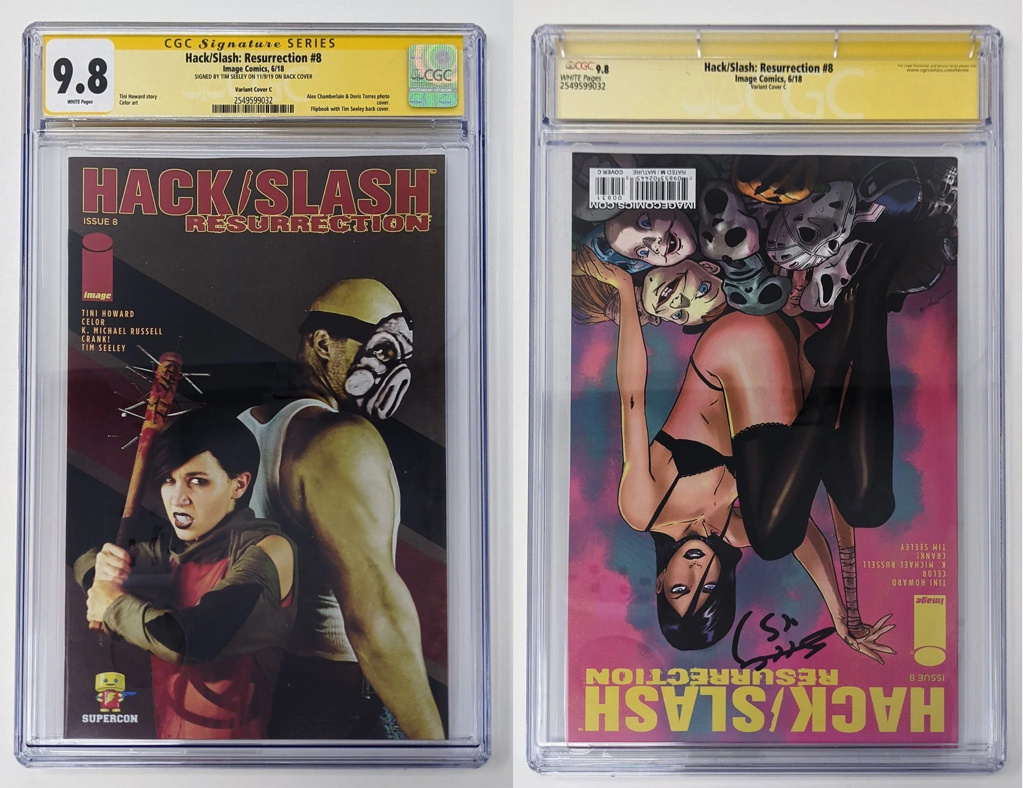 Hack/Slash Resurrection #8 SuperCon / GalaxyCon Exclusive Variant Comic Book CGC 9.8 Signature Series: Tim Seeley - Image 9
