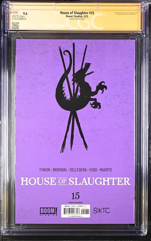 House of Slaughter #15 Boom! Studios Luckert Variant GC Signature Series 9.6 Signed Anthony Fuso - Image 3