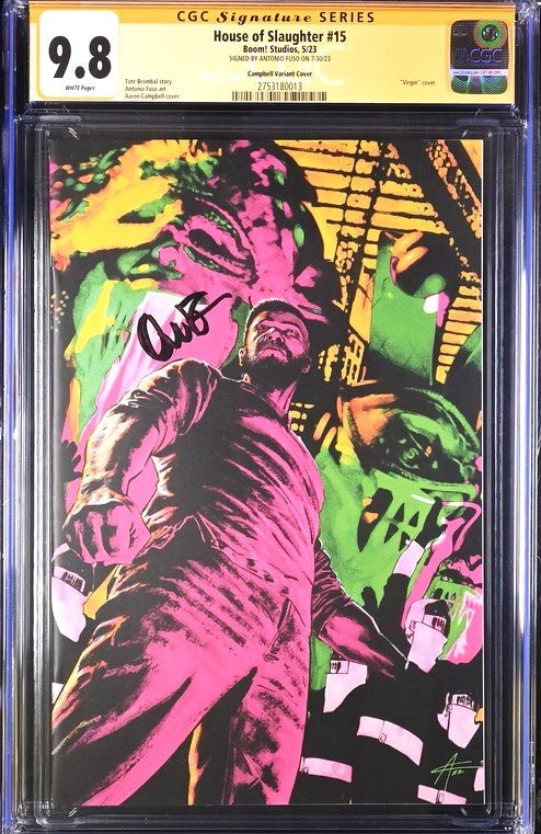 House of Slaughter #15 Campbell Virgin Variant Boom! Studios GC Signature Series 9.8 Signed Anthony Fuso - Image 2