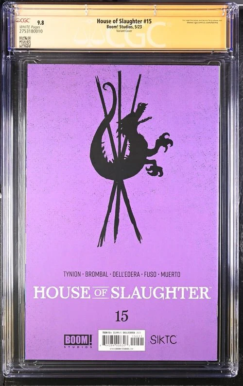 House of Slaughter #15 Dell'Edera Variant Boom! Studios GC Signature Series 9.8 Signed Anthony Fuso - Image 3