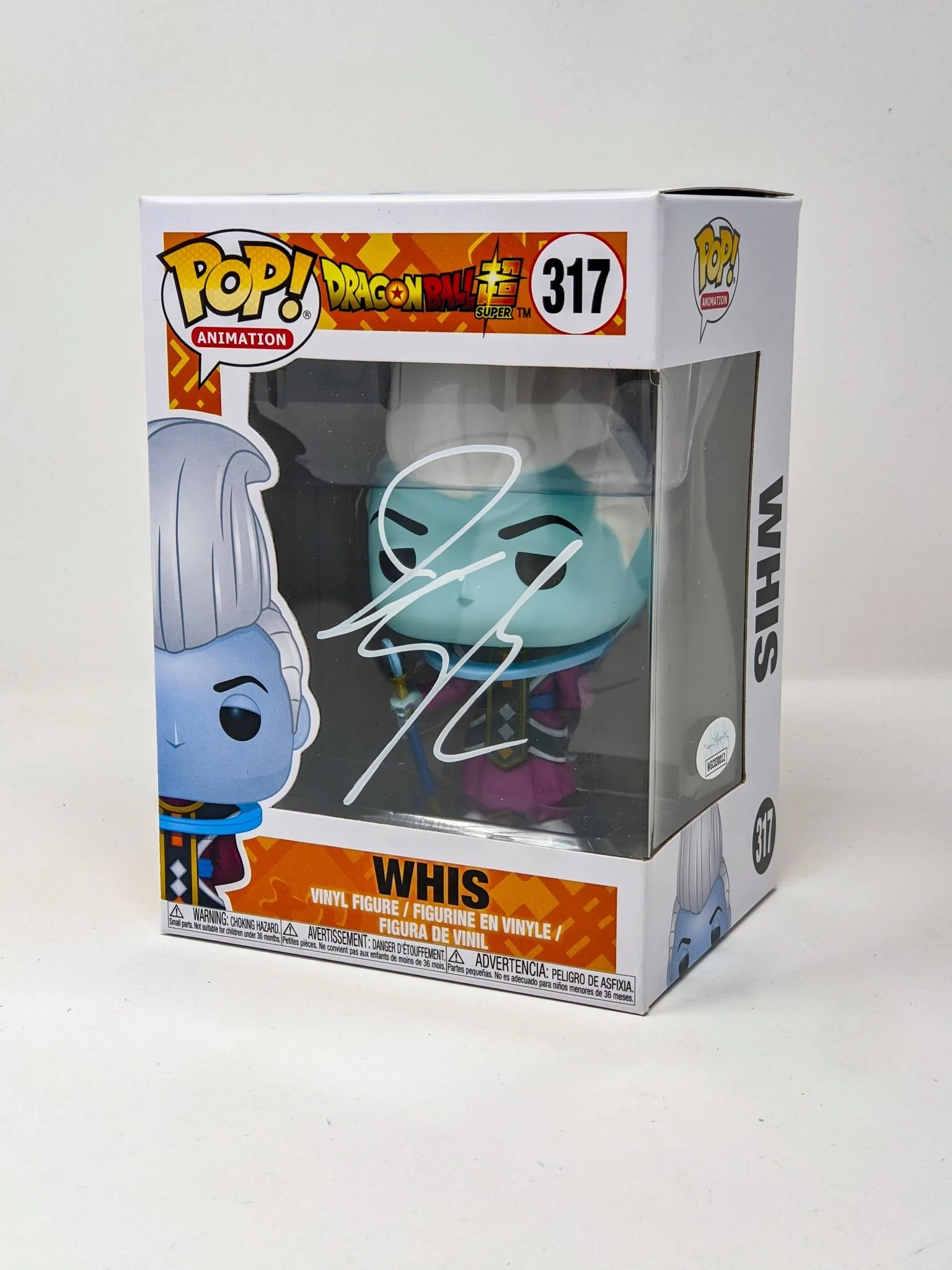 Ian Sinclair Dragon Ball Whis #317 Signed Funko Pop JSA Certified Autograph - Image 4