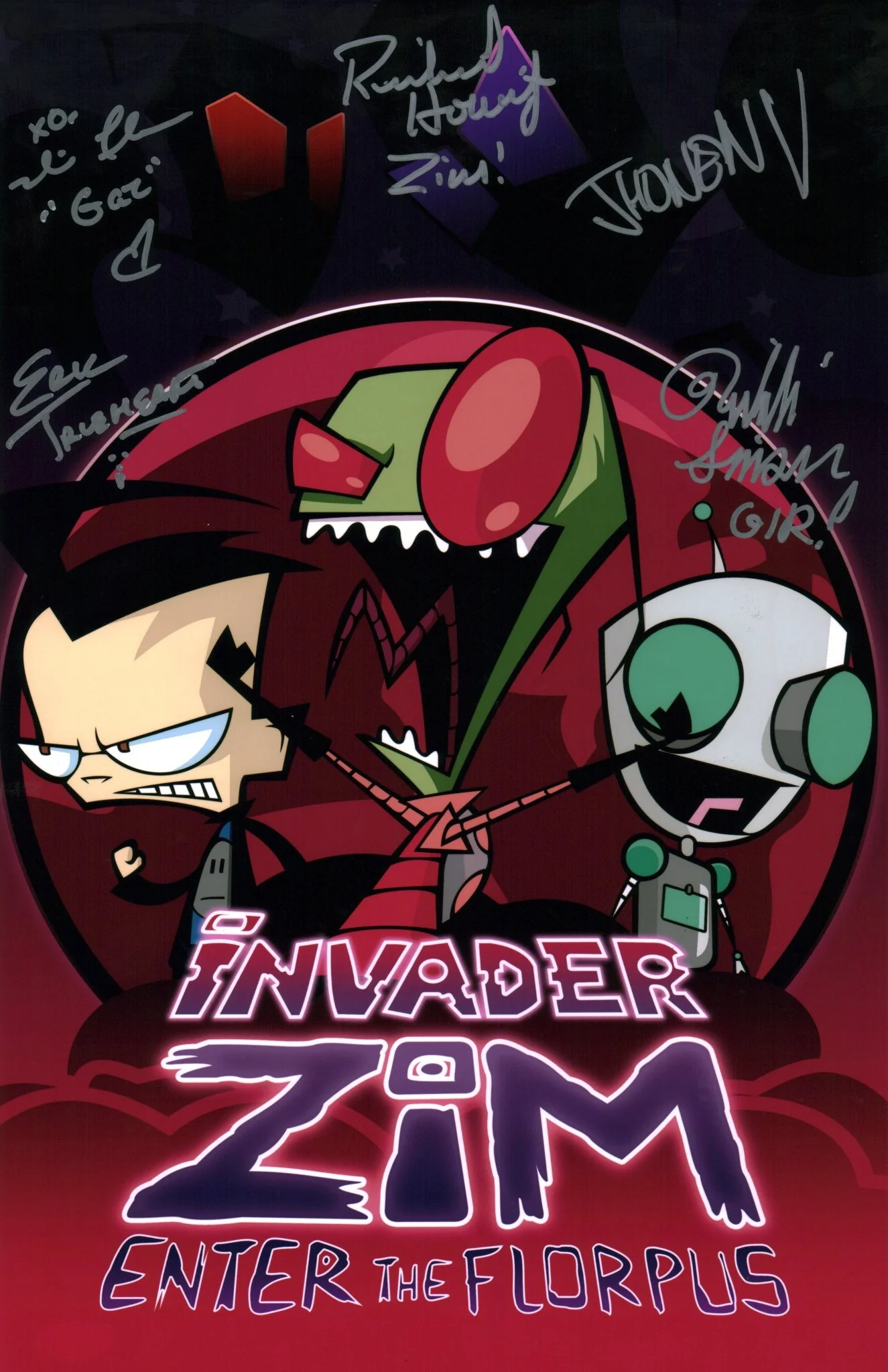 Invader Zim 11x17 Photo Poster Cast x5 Signed Horvitz, Simons, Trueheart,  Fahn, Vasquez JSA Certified Autograph - Image 2