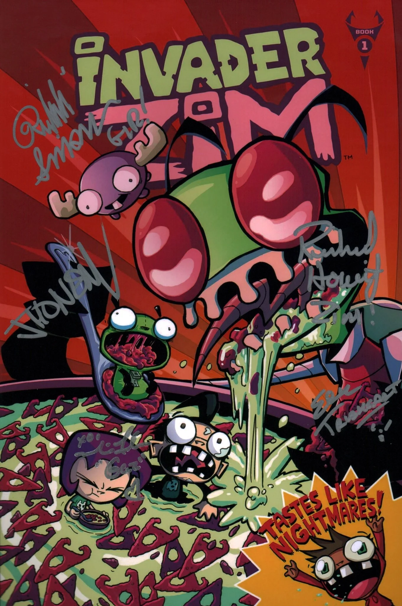 Invader Zim 8x12 Photo Cast x5 Signed Fahn, Horvitz, Simons, Trueheart, Vasquez JSA Certified Autograph - Image 2
