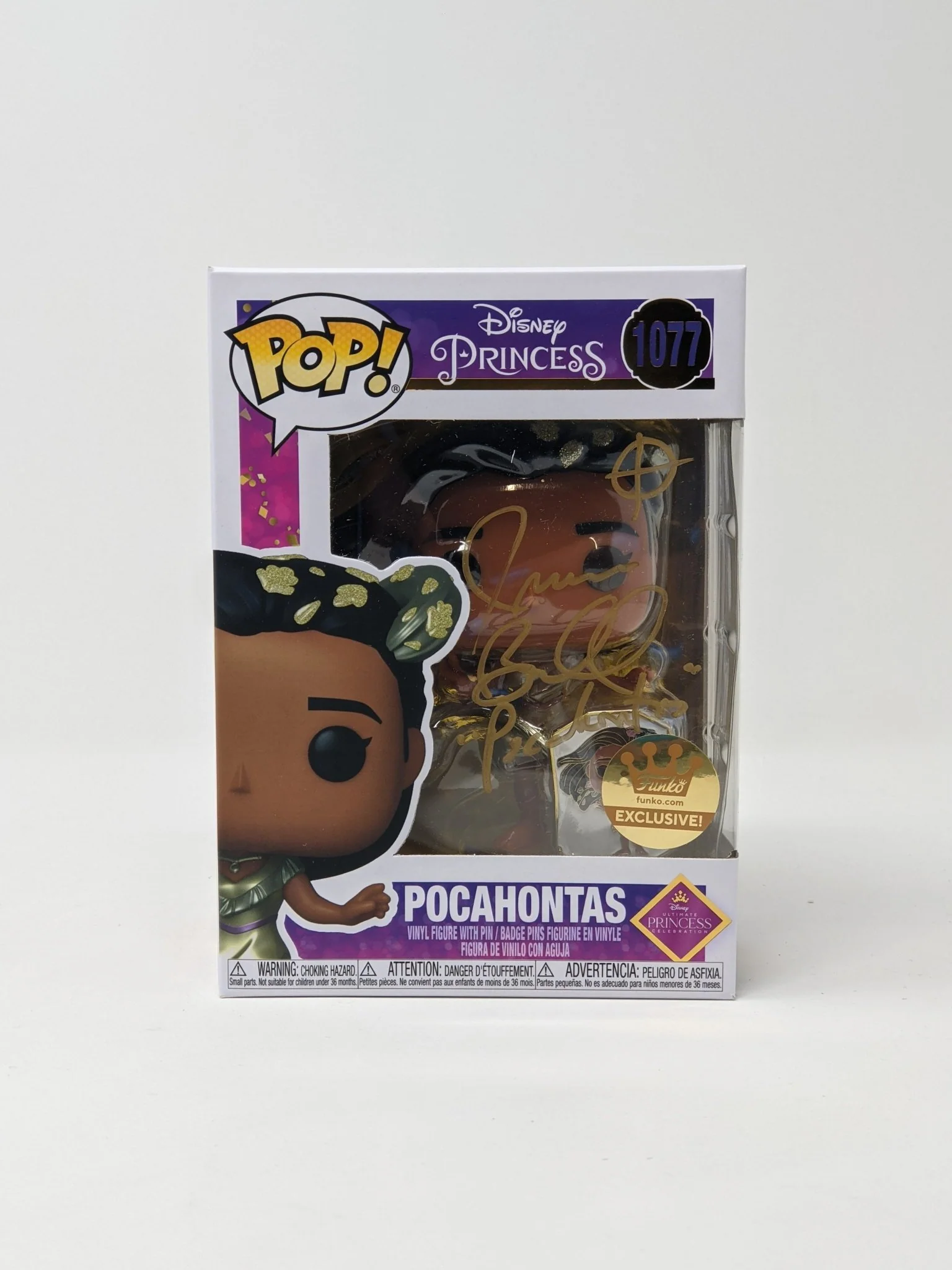 Irene Bedard Disney Pocahontas #1077 Exclusive Signed Funko Pop JSA Certified Autograph - Image 3