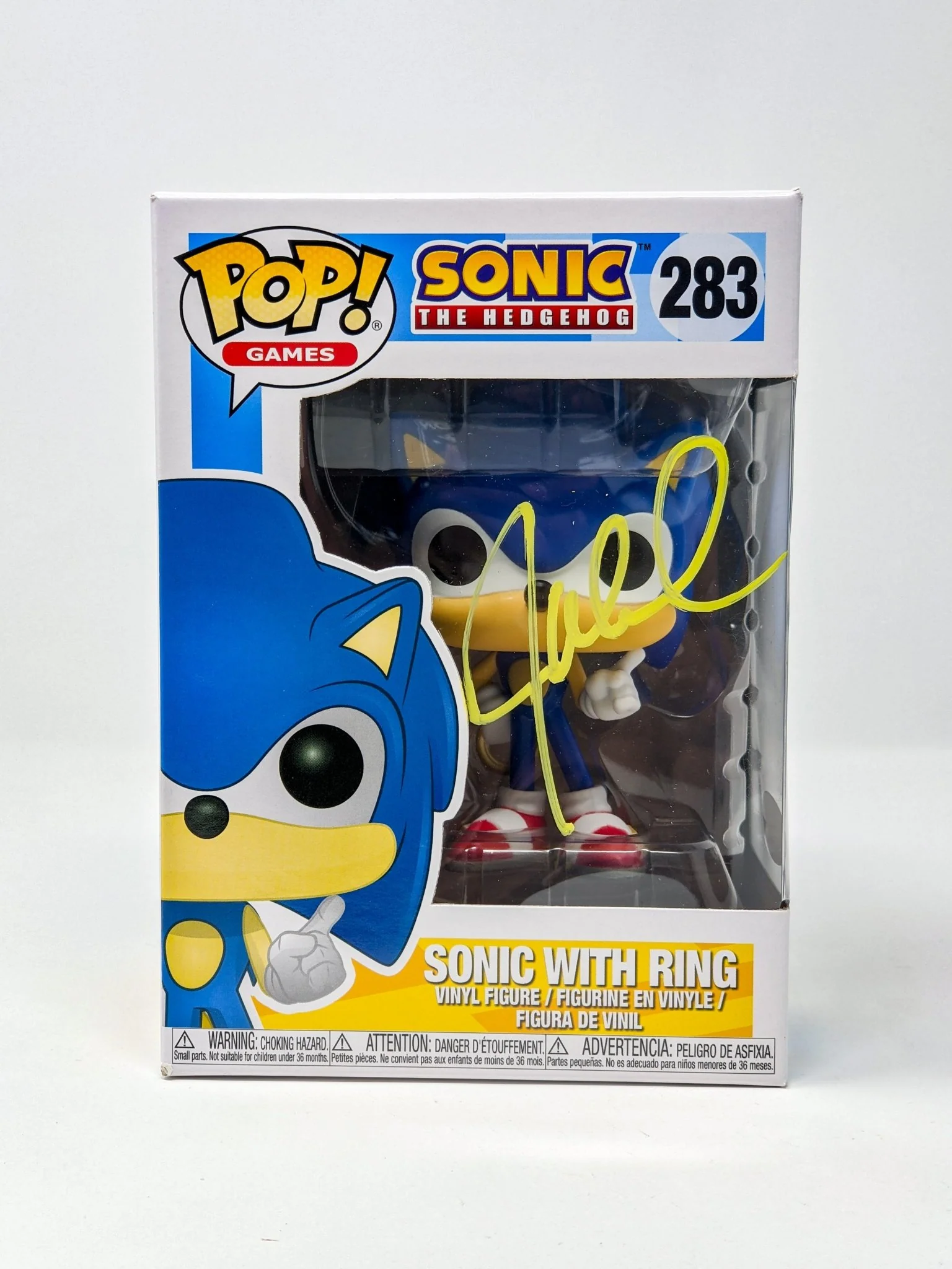 Jaleel White Sonic With Ring #283 Signed Funko Pop JSA Certified Autograph - Image 3