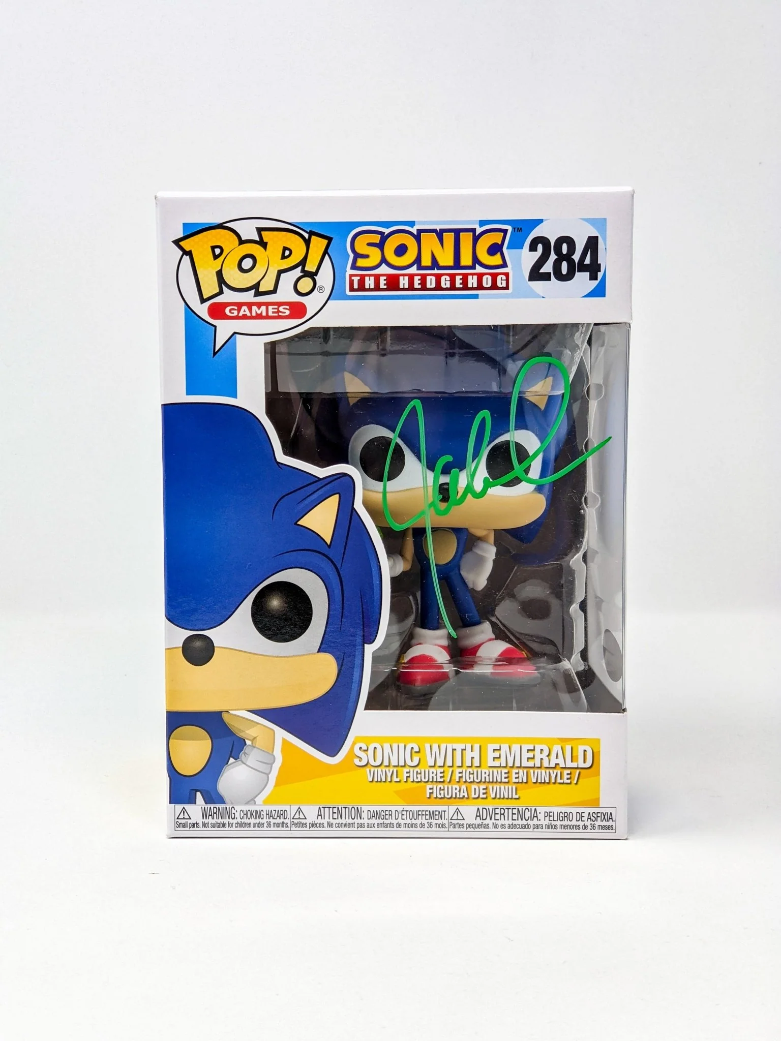 Jaleel White Sonic With Emerald #284 Signed Funko Pop JSA Certified Autograph - Image 3