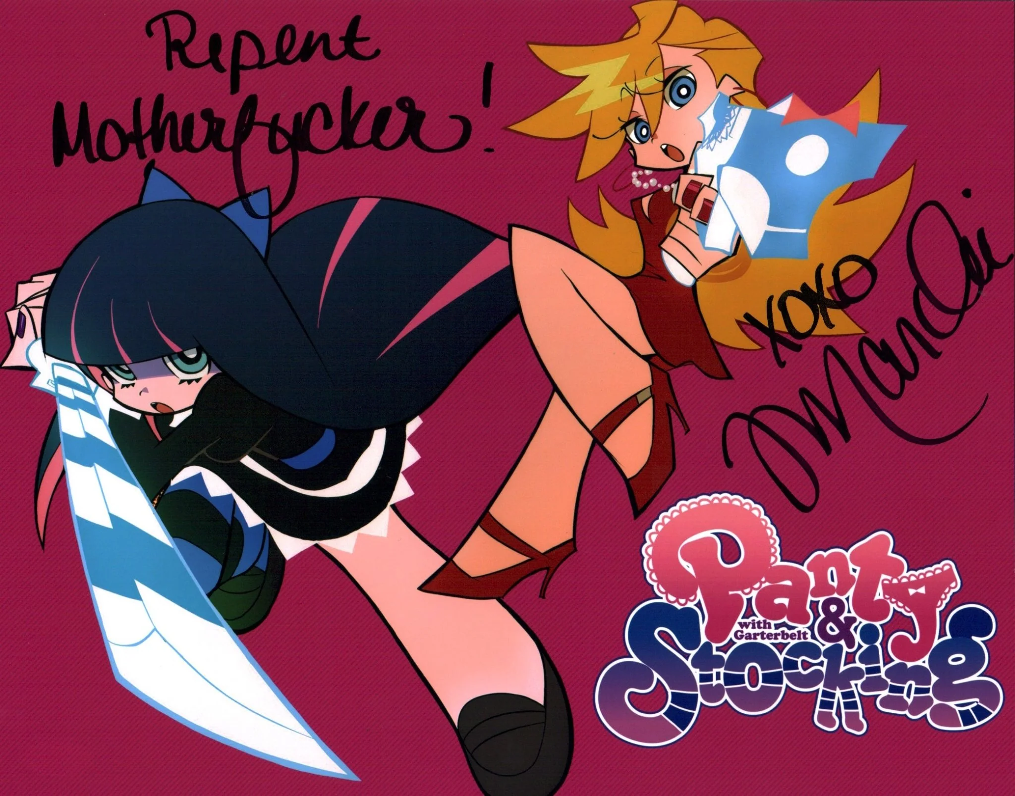 Jamie Marchi Panty & Stocking with Garterbelt 11x14 Signed Photo Poster JSA Certified Autograph - Image 2