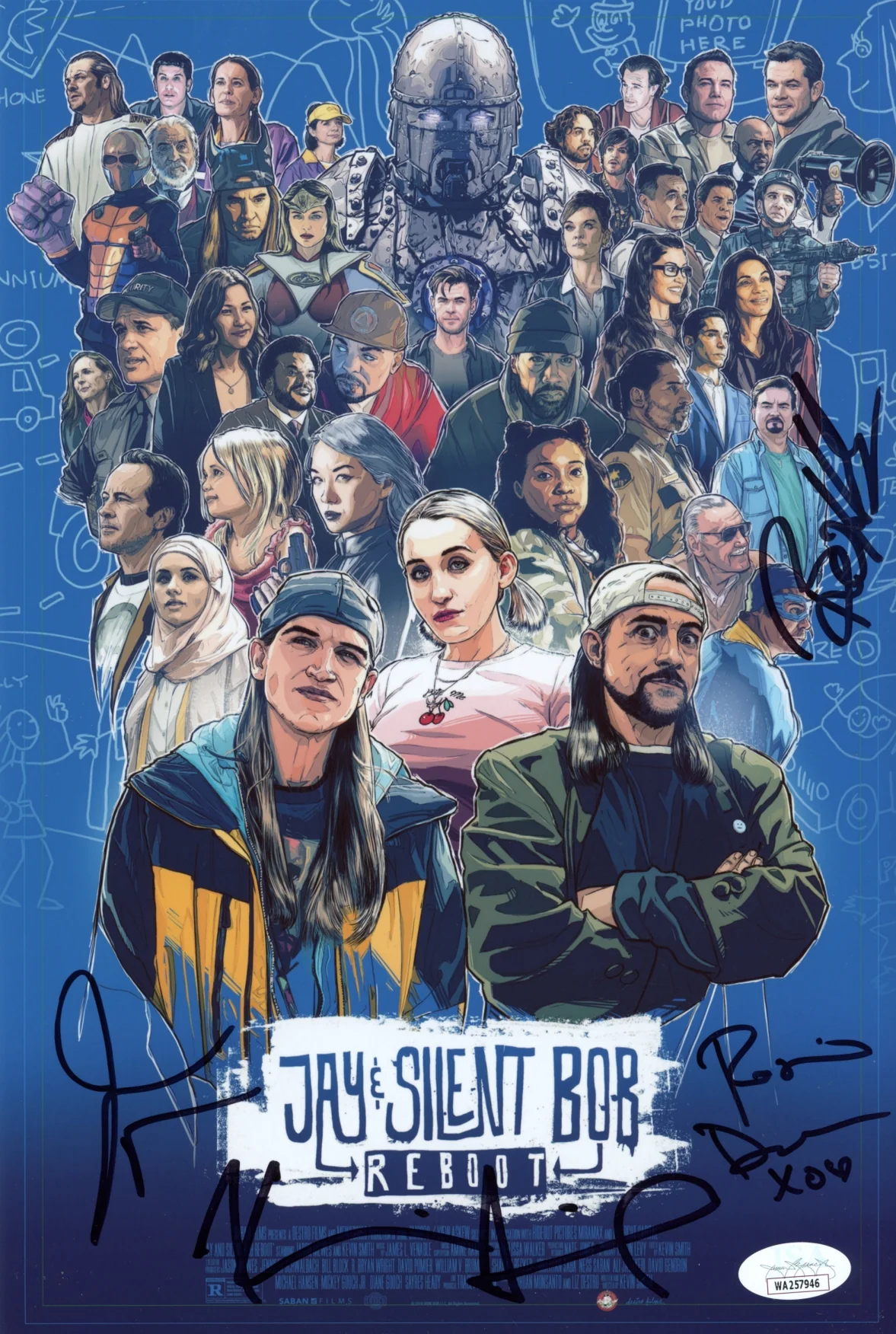 Jay and Silent Bob Reboot 8x12 Signed Photo Dawson Mewes O'Halloran Smith JSA Certified Autograph - Image 3