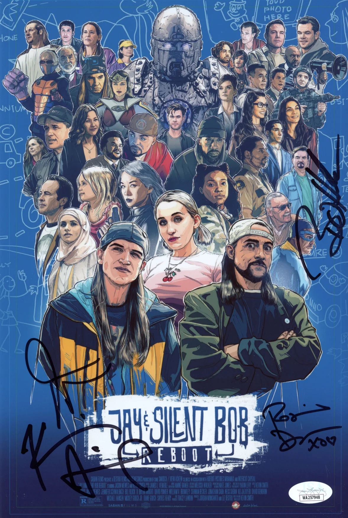 Jay and Silent Bob Reboot 8x12 Signed Photo Dawson Mewes O'Halloran Smith JSA Certified Autograph - Image 4