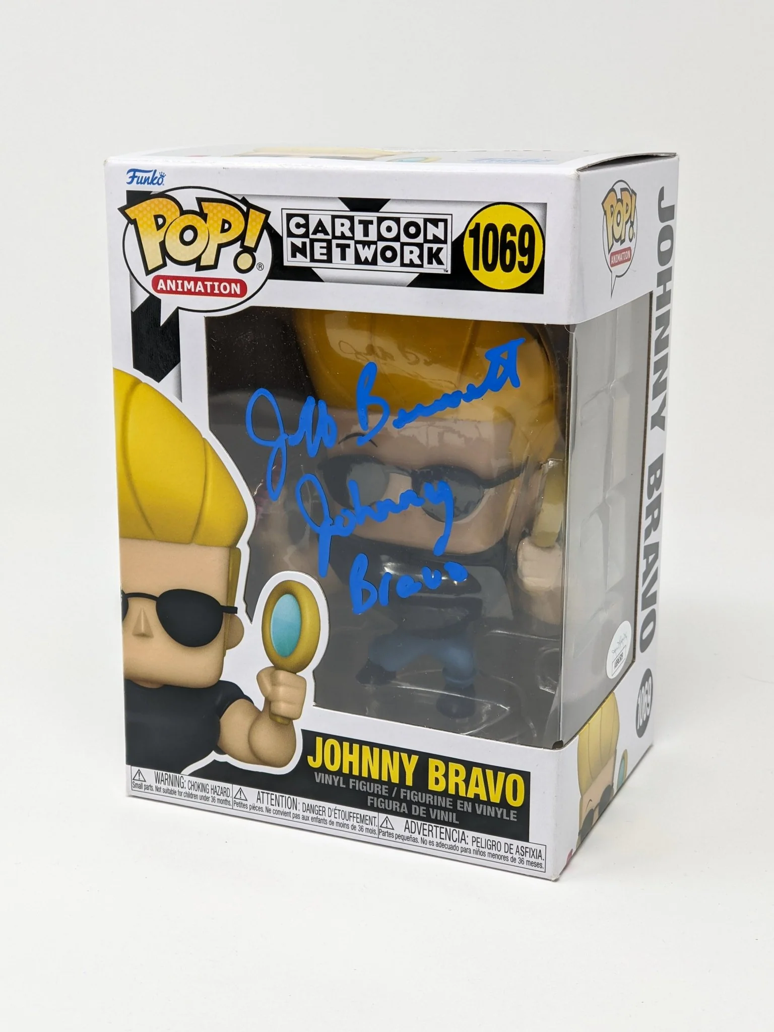 Jeff Bennett Cartoon Network Johnny Bravo #1069 Signed Funko Pop JSA Certified Autograph - Image 3