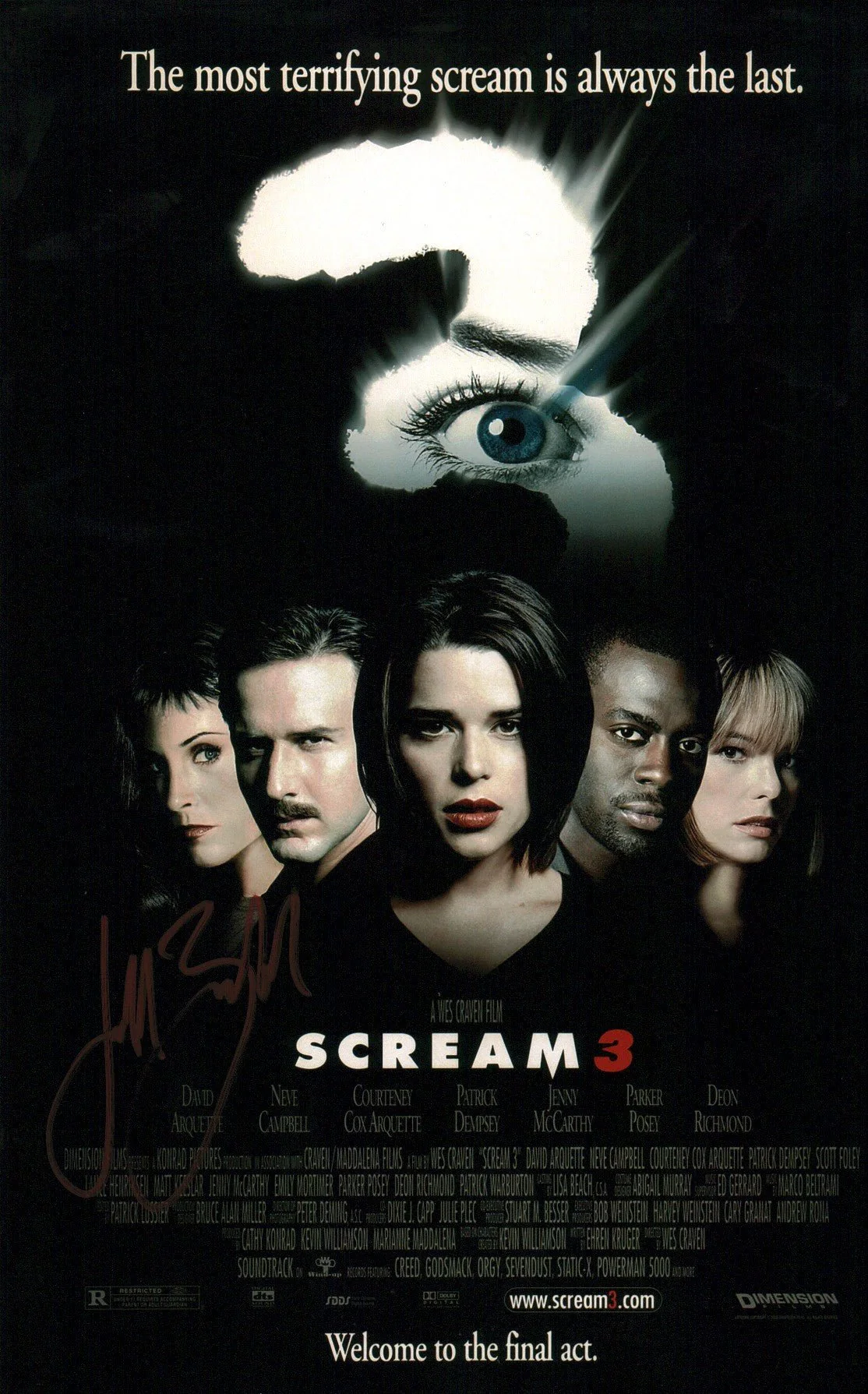 Jeff Brockton Scream 3 8x12 Signed Photo JSA Certified Autograph