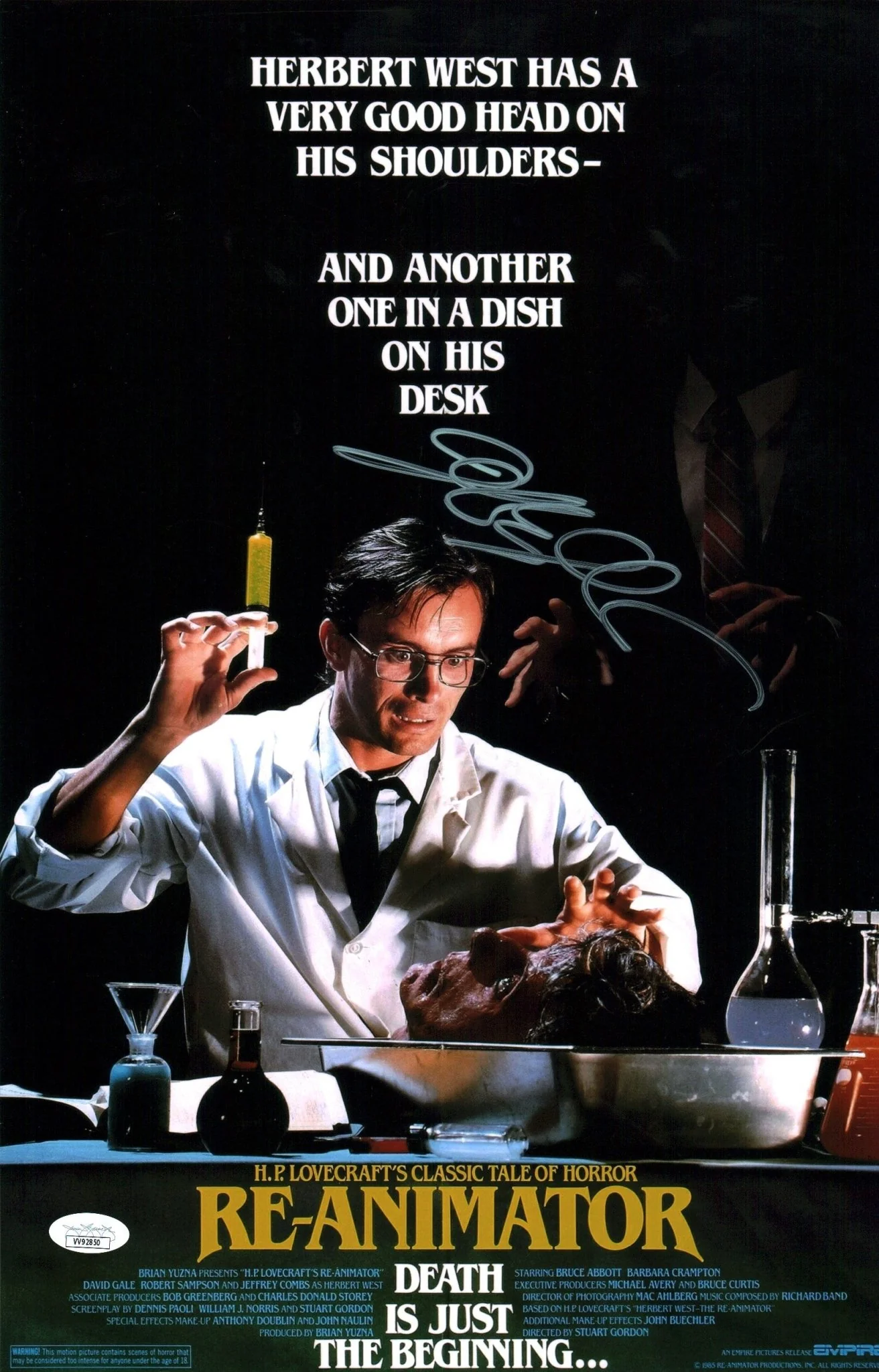 Jeffery Combs Re-Animator 11x17 Signed Mini Poster JSA Certified Autograph - Image 2