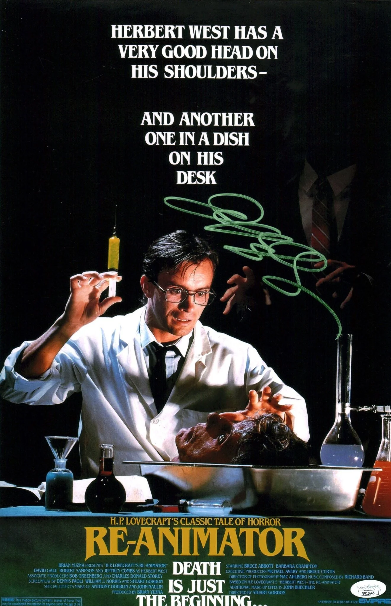 Jeffery Combs Re-Animator 11x17 Signed Mini Poster JSA Certified Autograph - Image 3