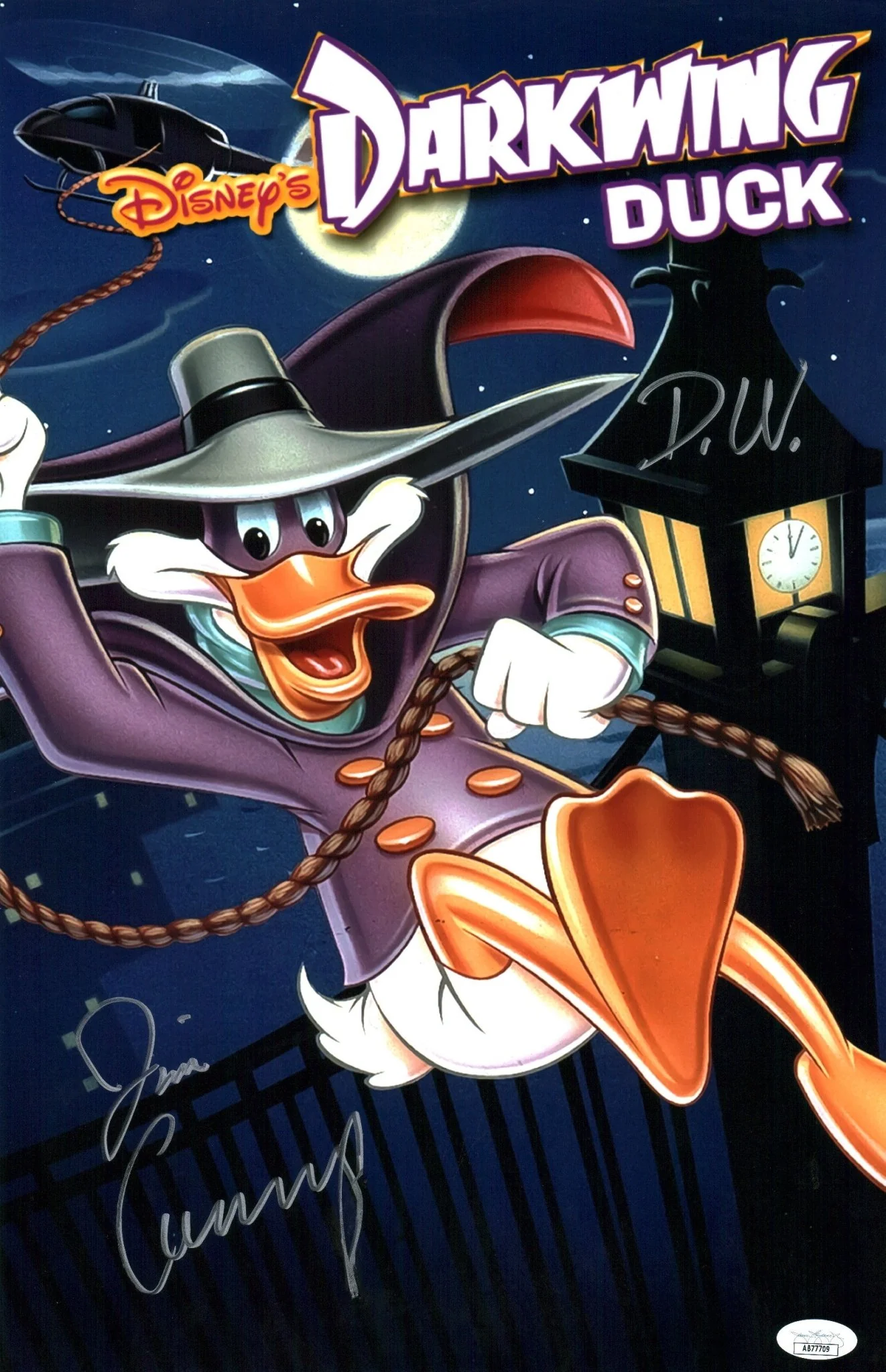 Jim Cummings Darkwing Duck 11x17 Signed Mini Poster JSA Certified Autograph - Image 2