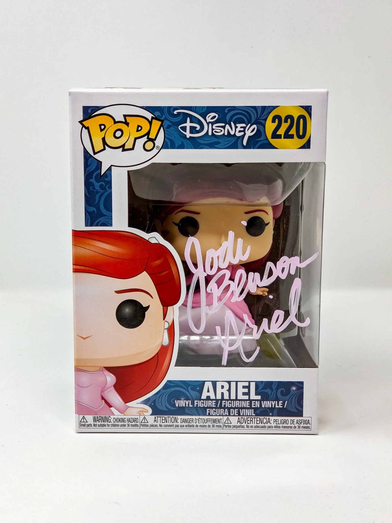 Jodi Benson Disney Little Mermaid Ariel #220 Signed Funko Pop JSA Certified Autograph - Image 2