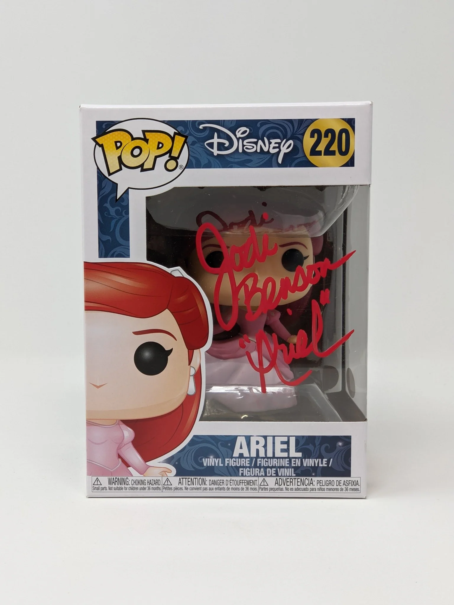 Jodi Benson Disney Little Mermaid Ariel #220 Signed Funko Pop JSA Certified Autograph - Image 3