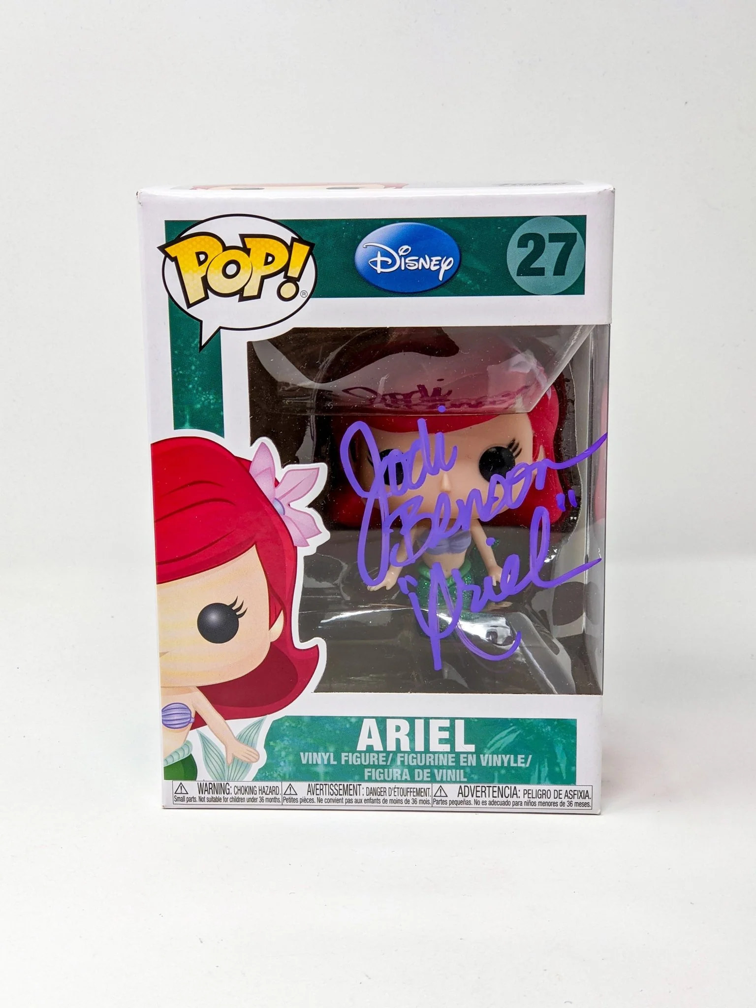 Jodi Benson Disney Little Mermaid Ariel #27 Signed Funko Pop JSA Certified Autograph - Image 2