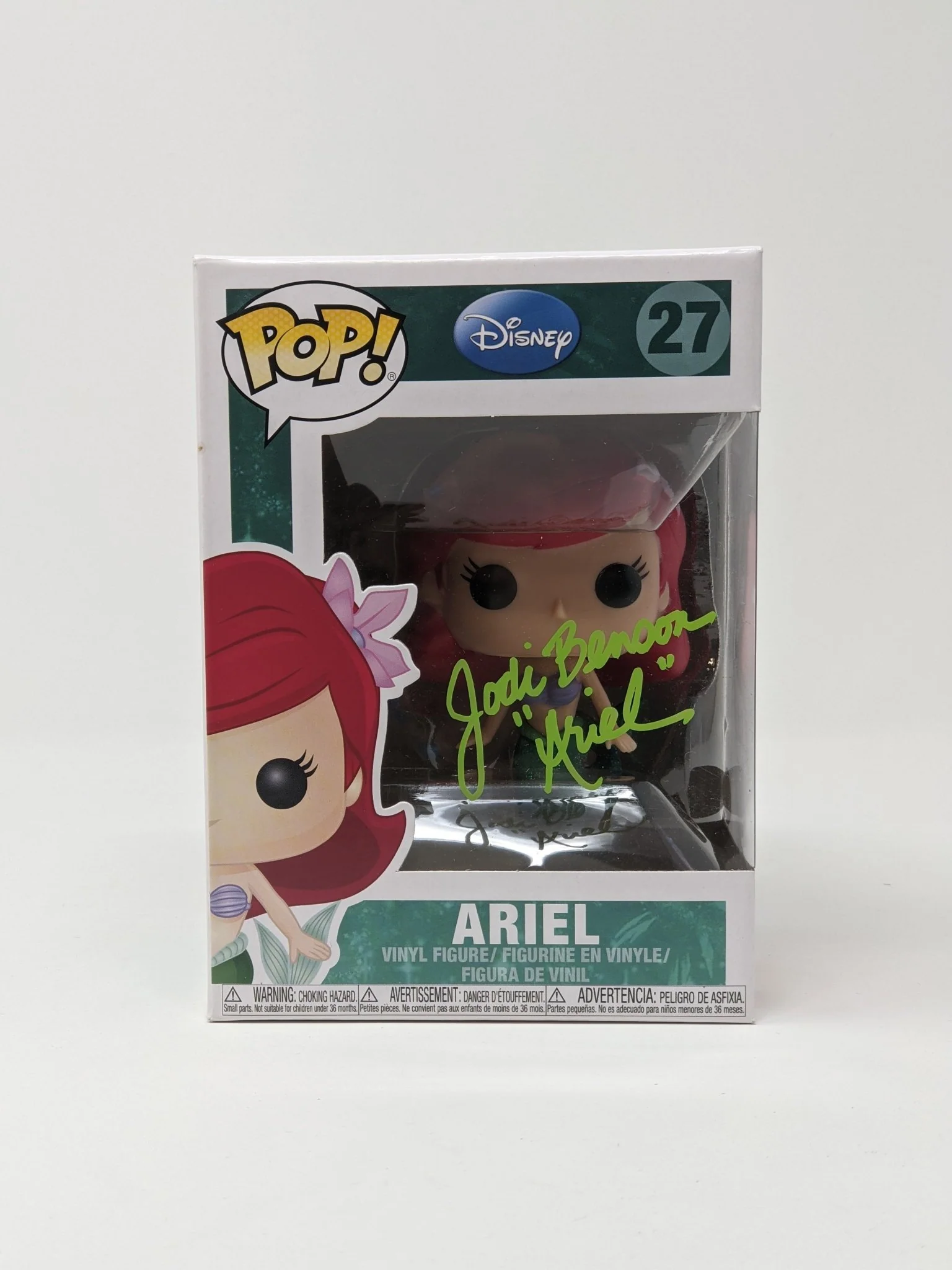 Jodi Benson Disney Little Mermaid Ariel #27 Signed Funko Pop JSA Certified Autograph - Image 4