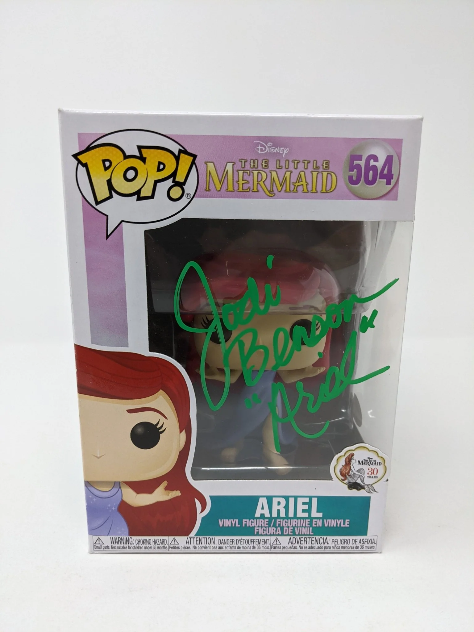 Jodi Benson Disney Little Mermaid Ariel #564 Exclusive Signed Funko Pop JSA Certified Autograph - Image 2