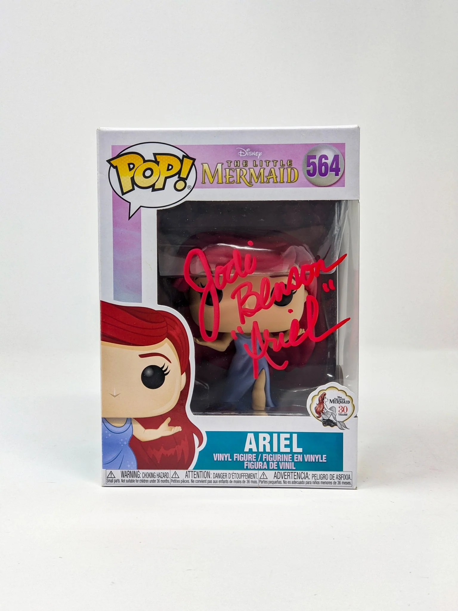 Jodi Benson Disney Little Mermaid Ariel #564 Exclusive Signed Funko Pop JSA Certified Autograph - Image 3