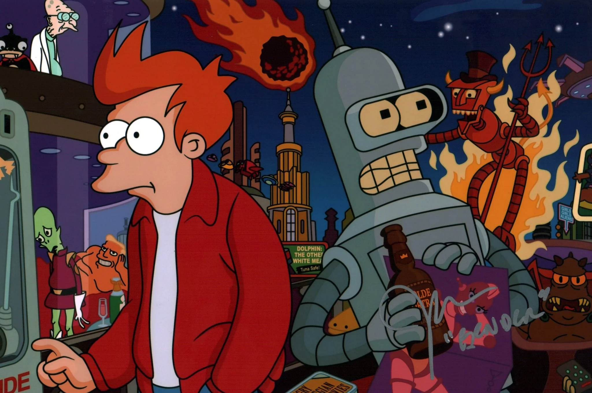 John DiMaggio Futurama 8x12 Signed Photo JSA Certified Autograph - Image 2