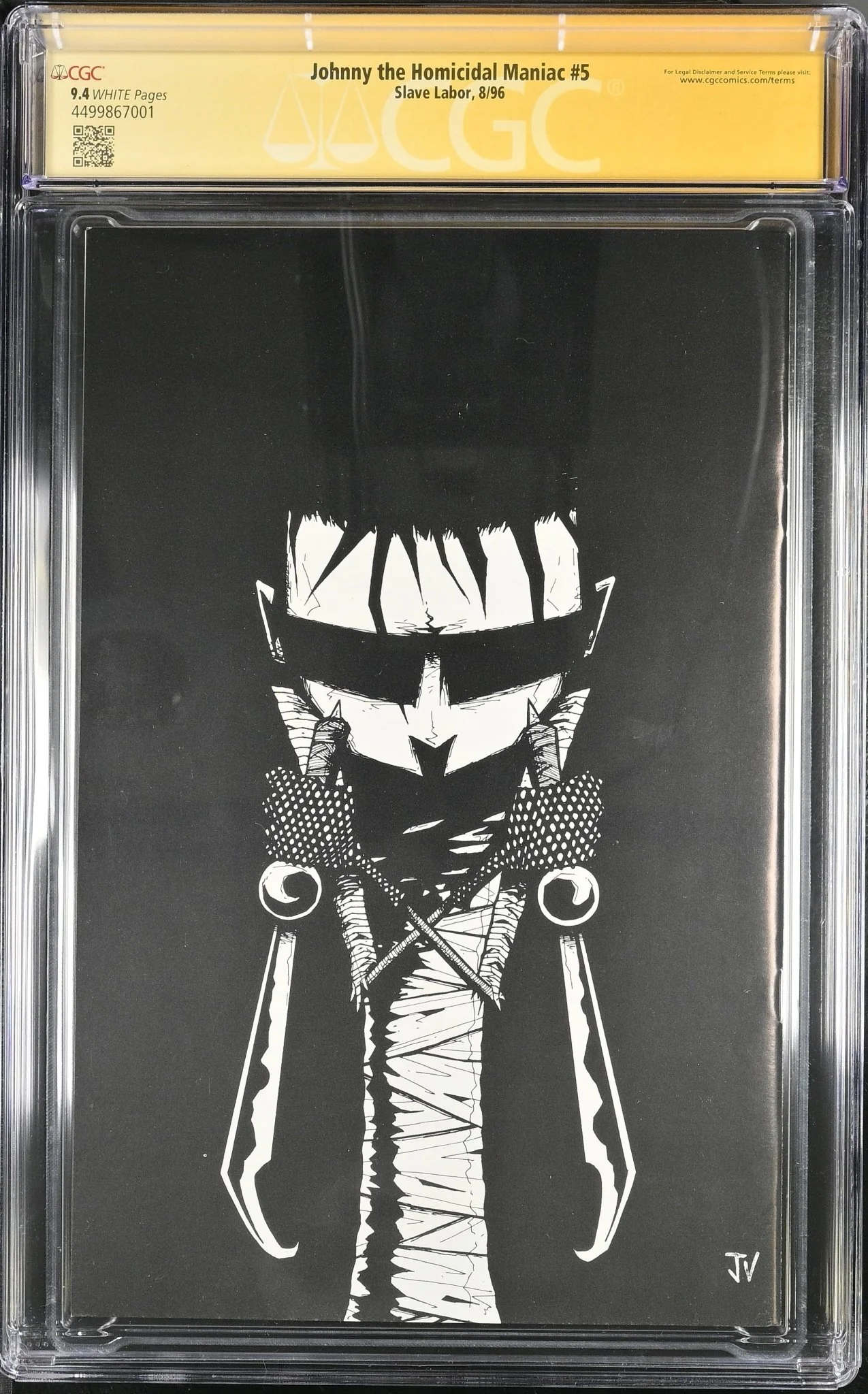 Johnny the Homicidal Maniac #5 Slave Labor CGC Signature Series 9.4 Signed Jhonen Vasquez - Image 3