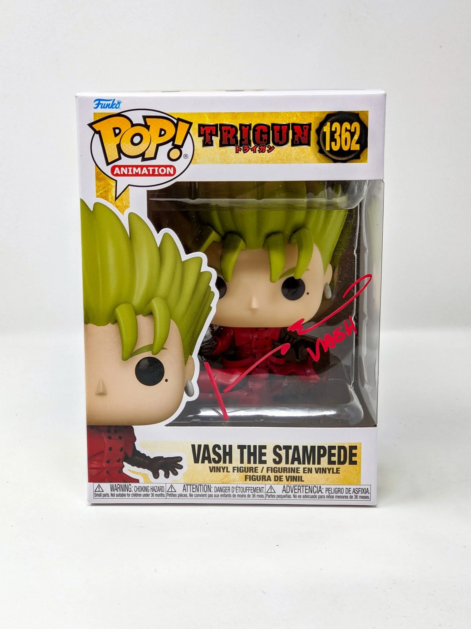 Johnny Yong Bosch Trigun Vash The Stampede #1362 Signed Funko POP JSA Certified Autograph - Image 2