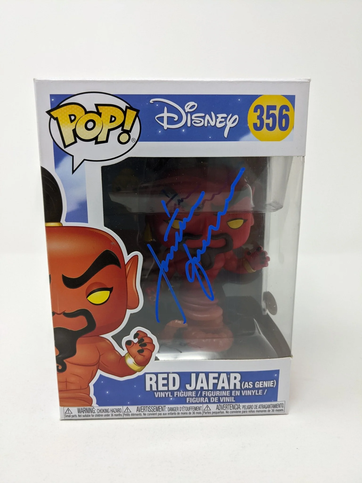 Jonathan Freeman Disney Aladdin Red Jafar Genie #356 Signed Funko Pop JSA Certified Autograph - Image 3