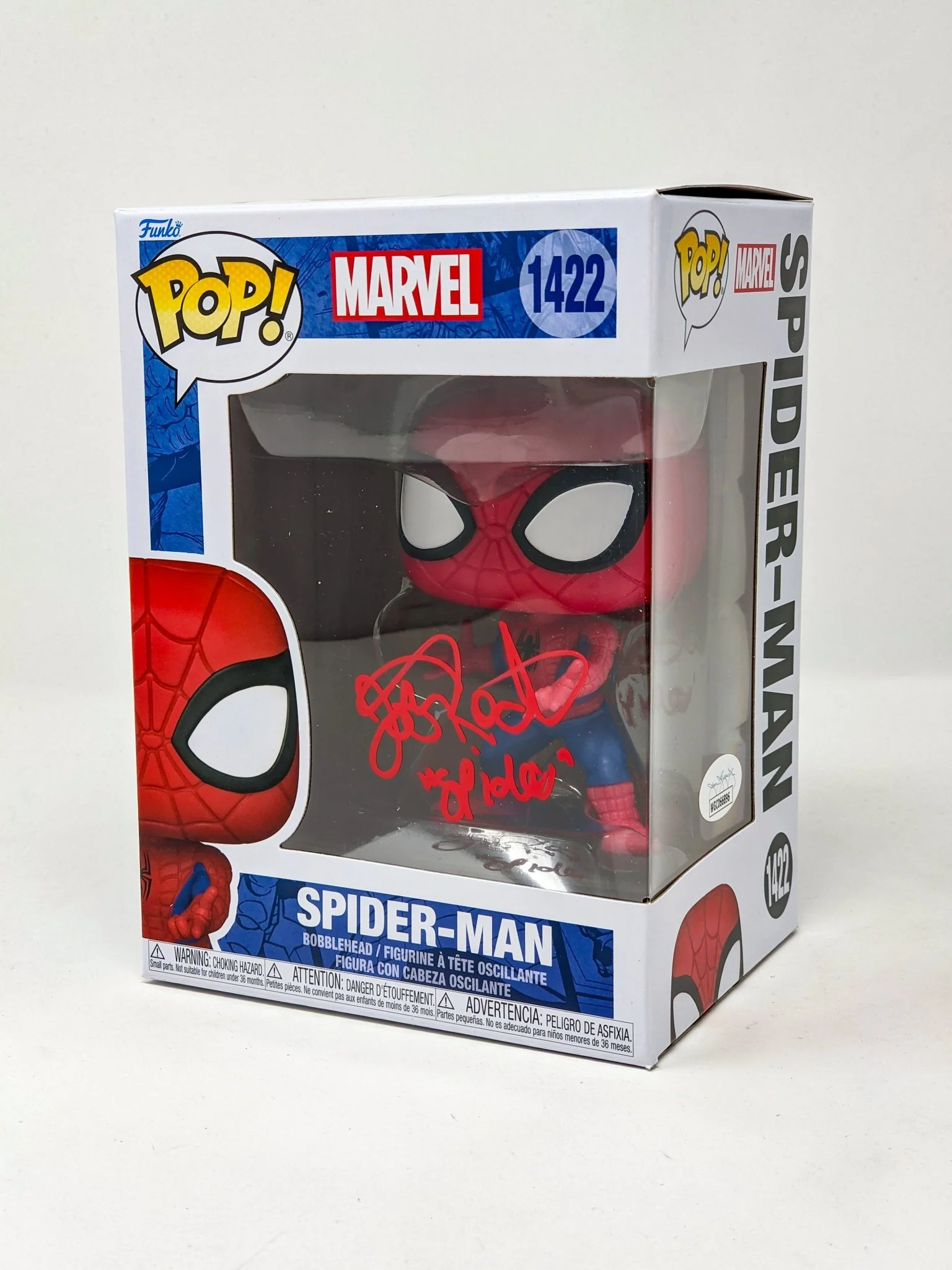 Josh Keaton Marvel Spider-Man #1422 Signed Funko Pop JSA Certified Autograph - Image 4